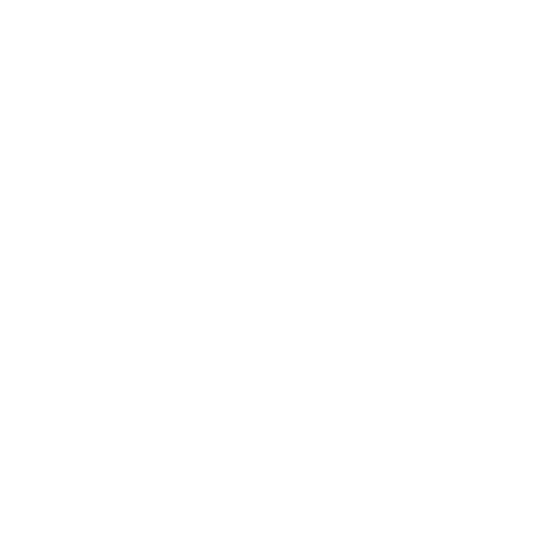 White line icon design of a steaming coffee mug on a black background.