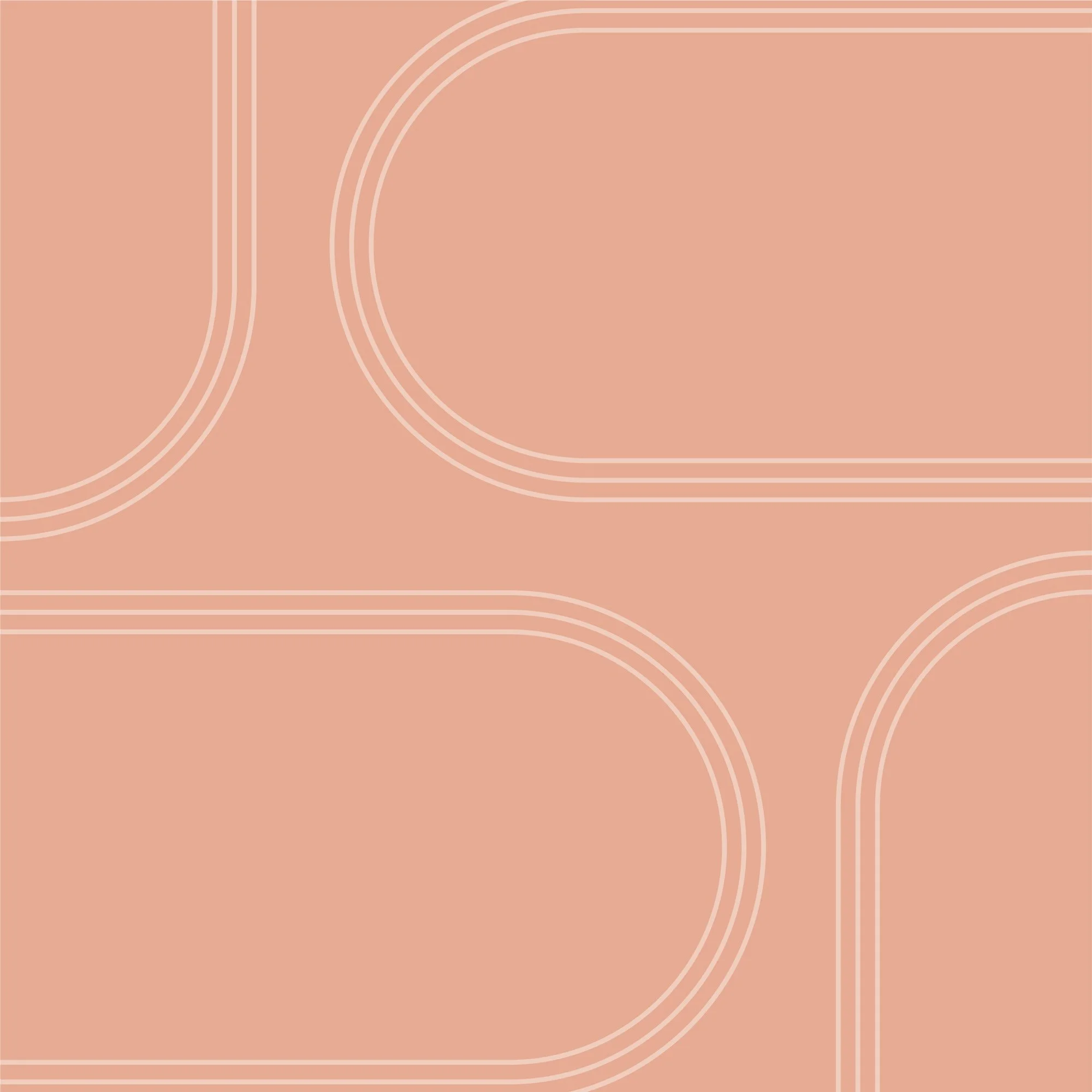 Abstract pink background brand design with white curved lines.