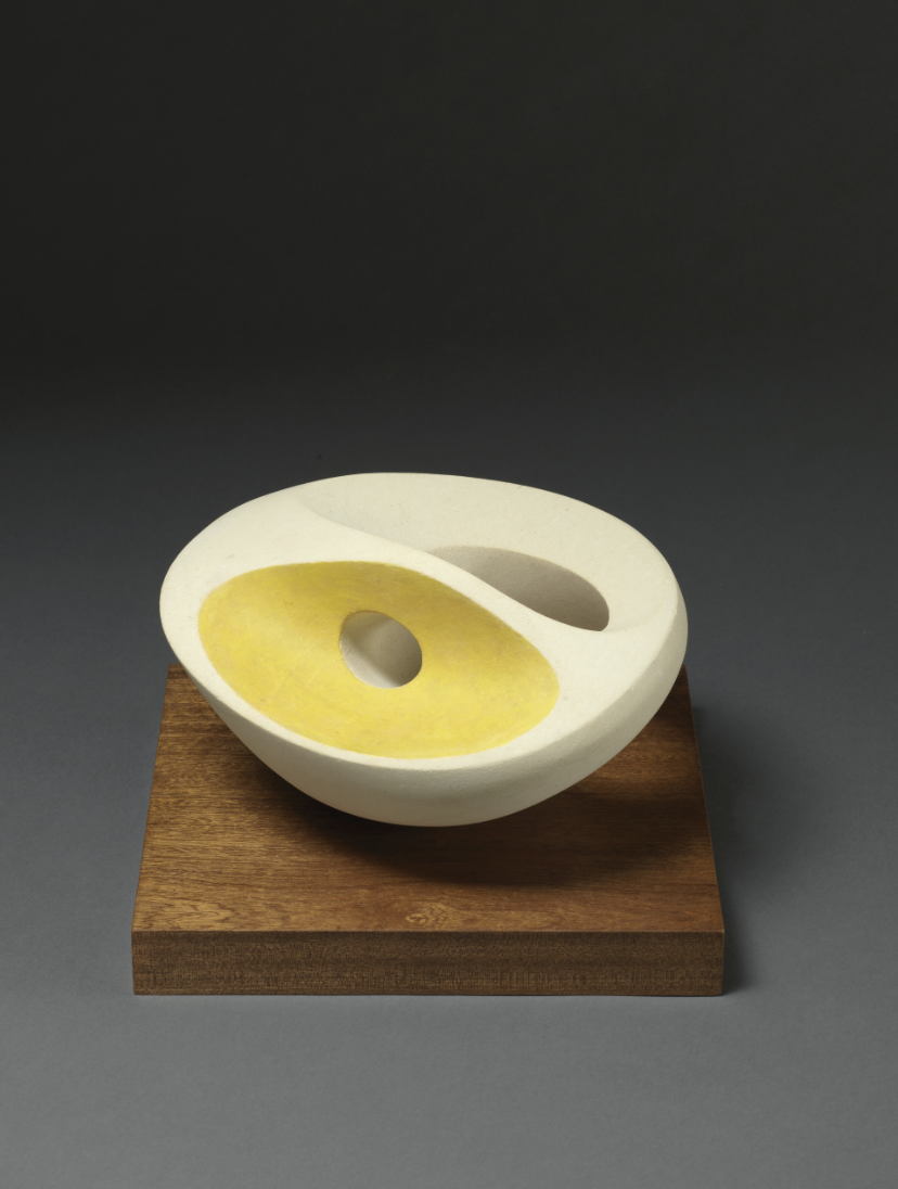 barbara hepworth Courtauld Curved Stone with yellow 1946.png