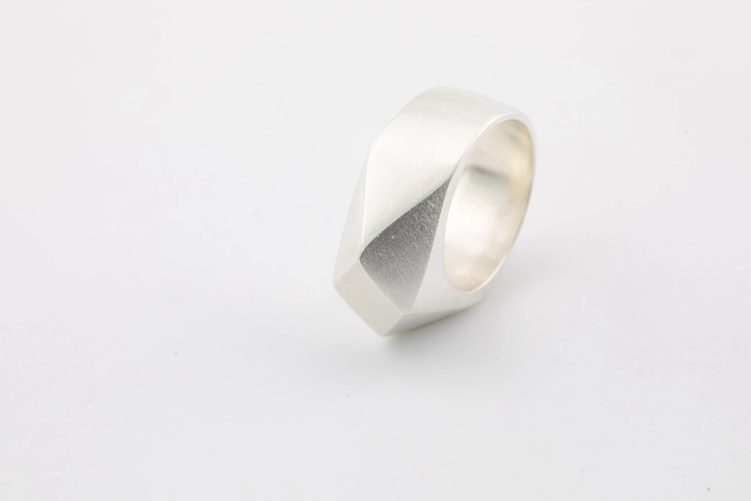 Lost wax carved Sterling Silver cast geometric ring .jpg