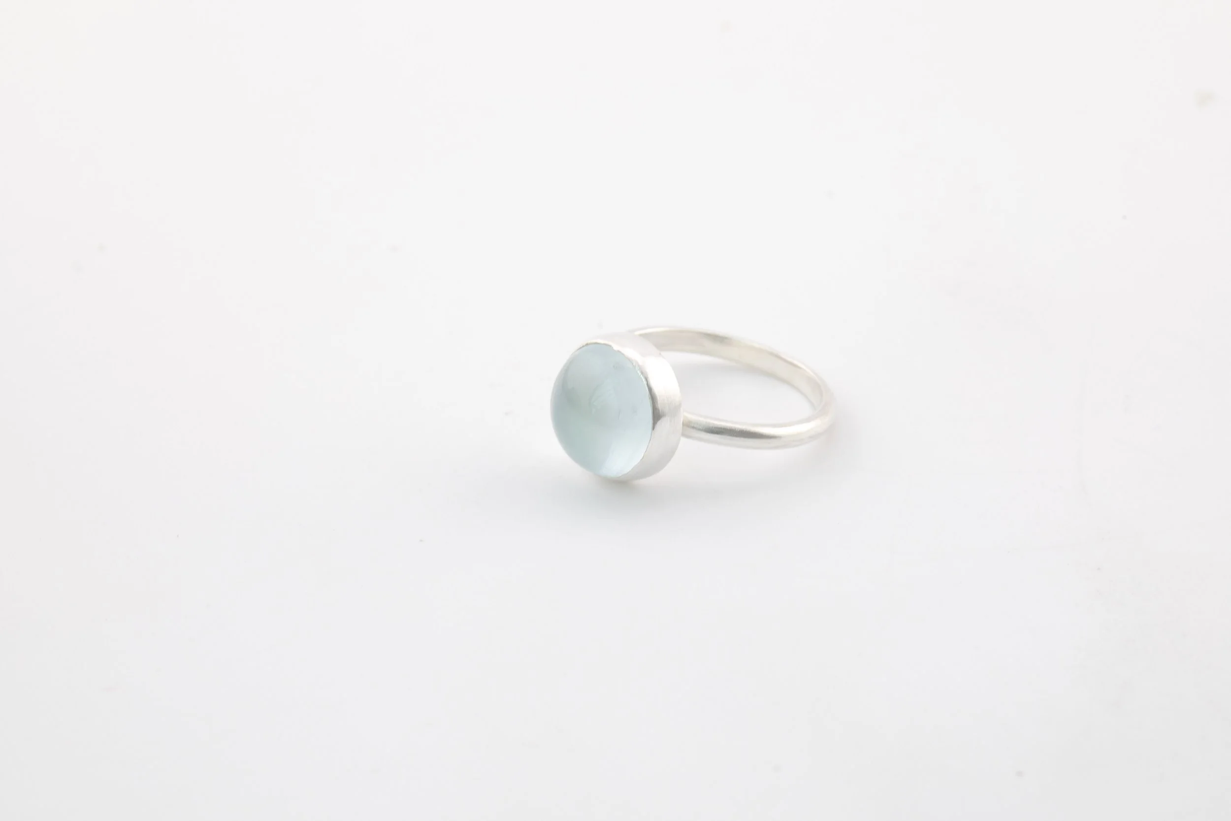 Sterling Silver Bezel set aquamarine cabochon on slim band side view.jpg