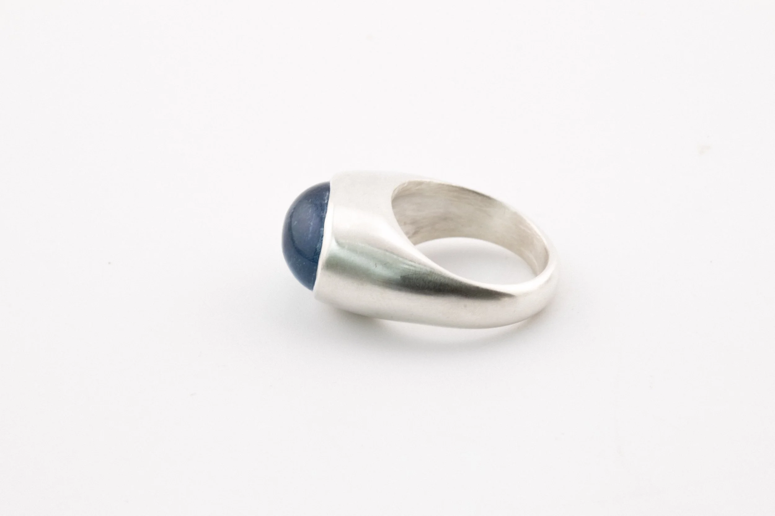 Lost wax carved Sterling Silver cast ring with aquamarine cabochon.jpg
