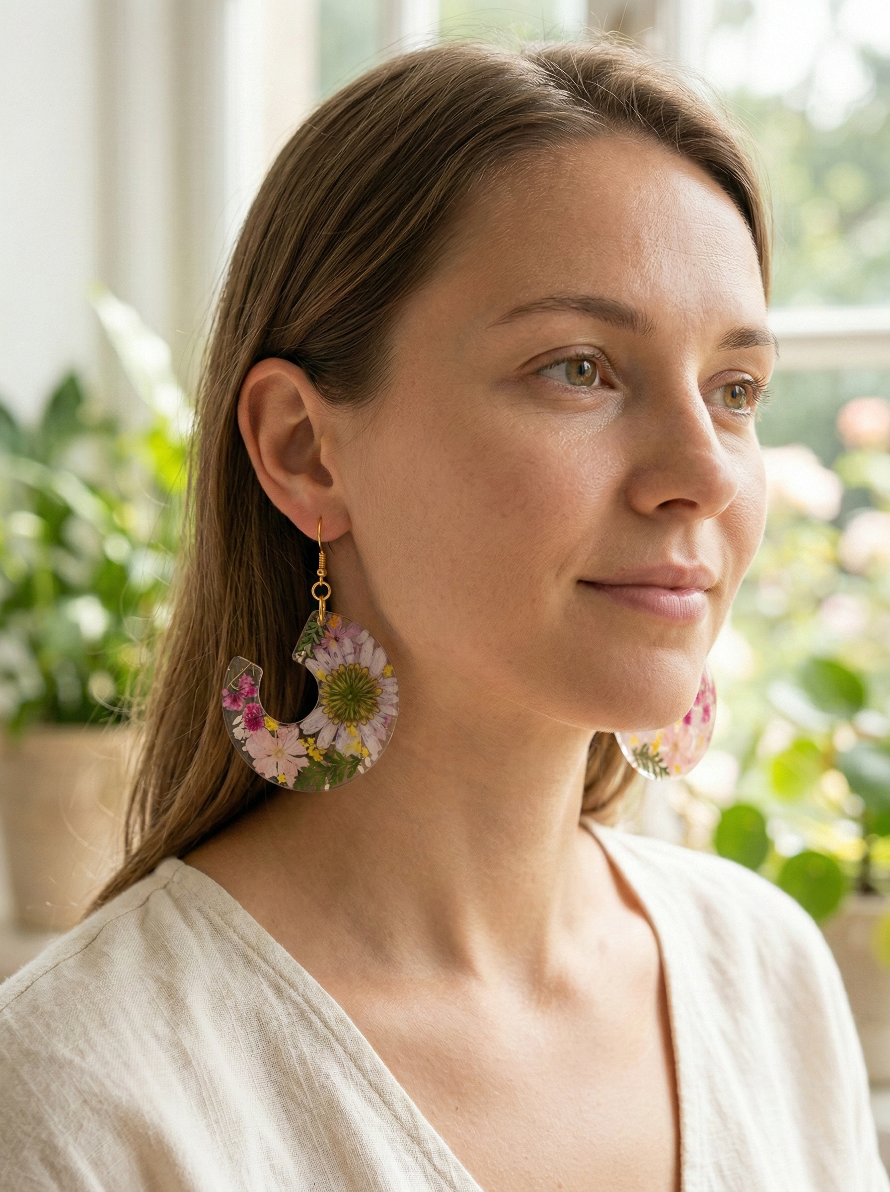 Blooming Crescent Resin Drop Earrings-3.png