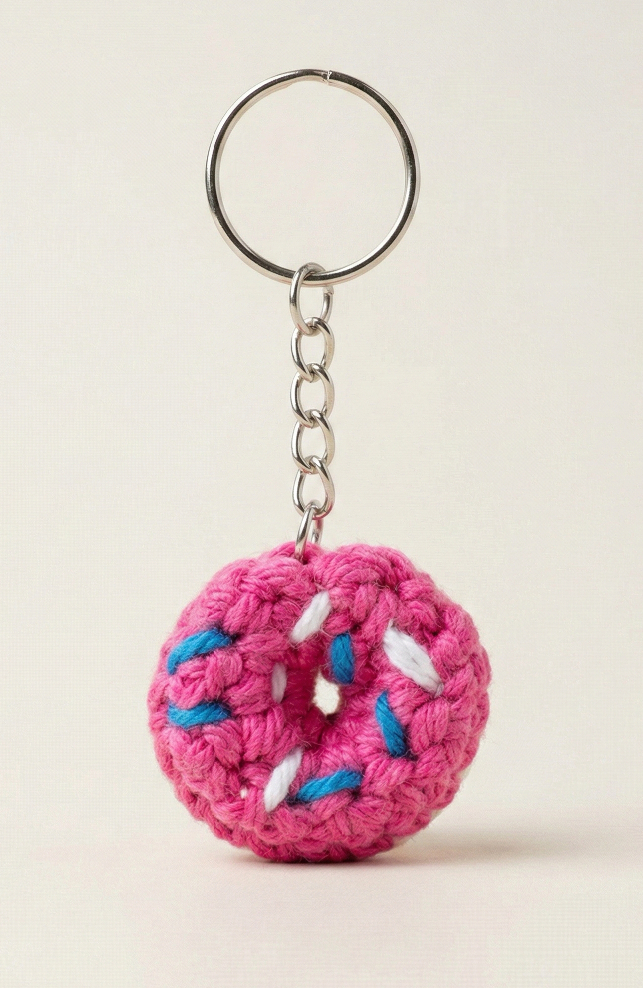 Summit Sprinkle Donut Crochet Keychain