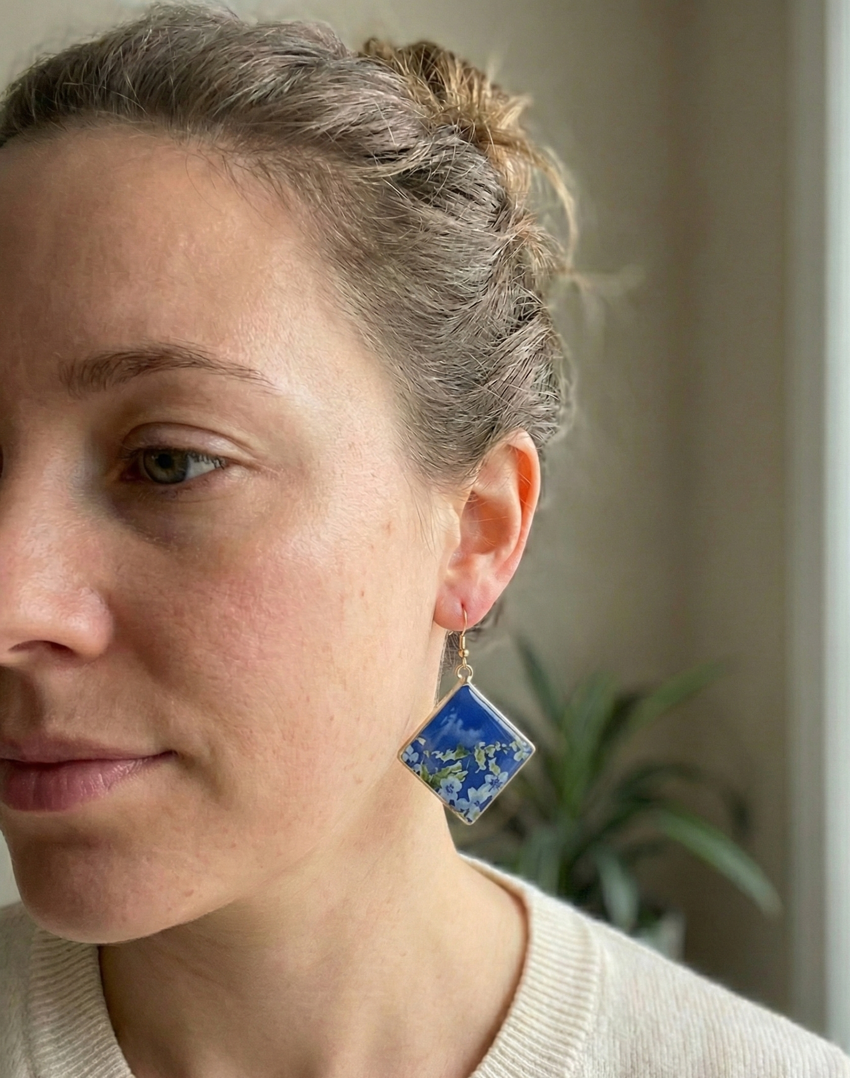 Blue Meadow Tile Drop Resin Earrings 3.png