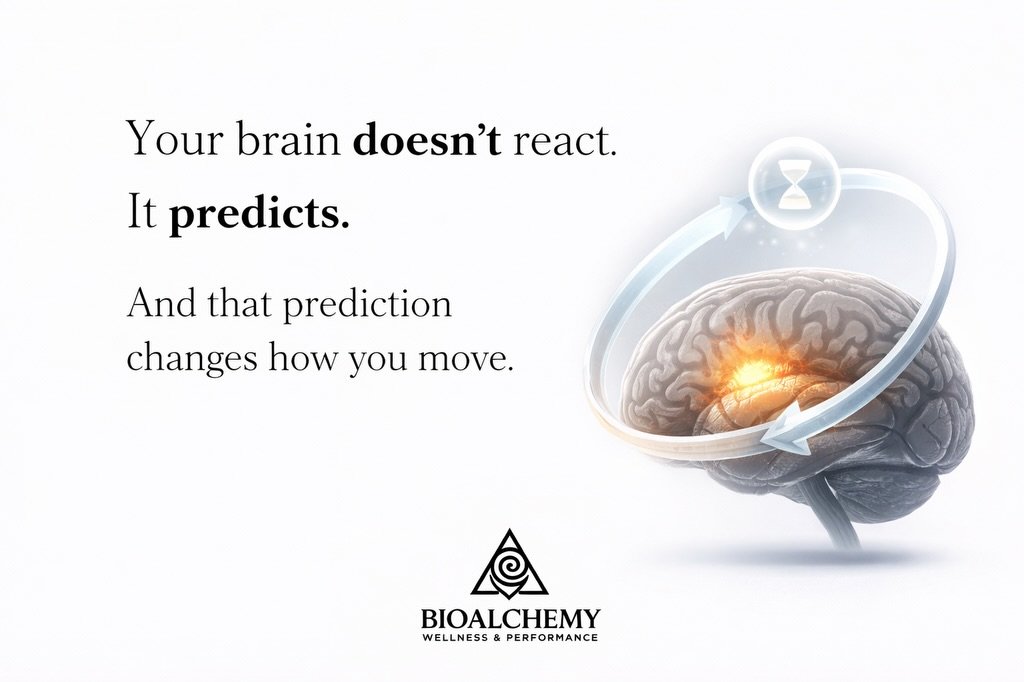Your body isn&rsquo;t reacting.
It&rsquo;s predicting.

Every movement you make is shaped by what your brain expects is about to happen.

If it predicts threat &rarr;
you get tension, stiffness, hesitation.

If it predicts safety &rarr;
you get fluid