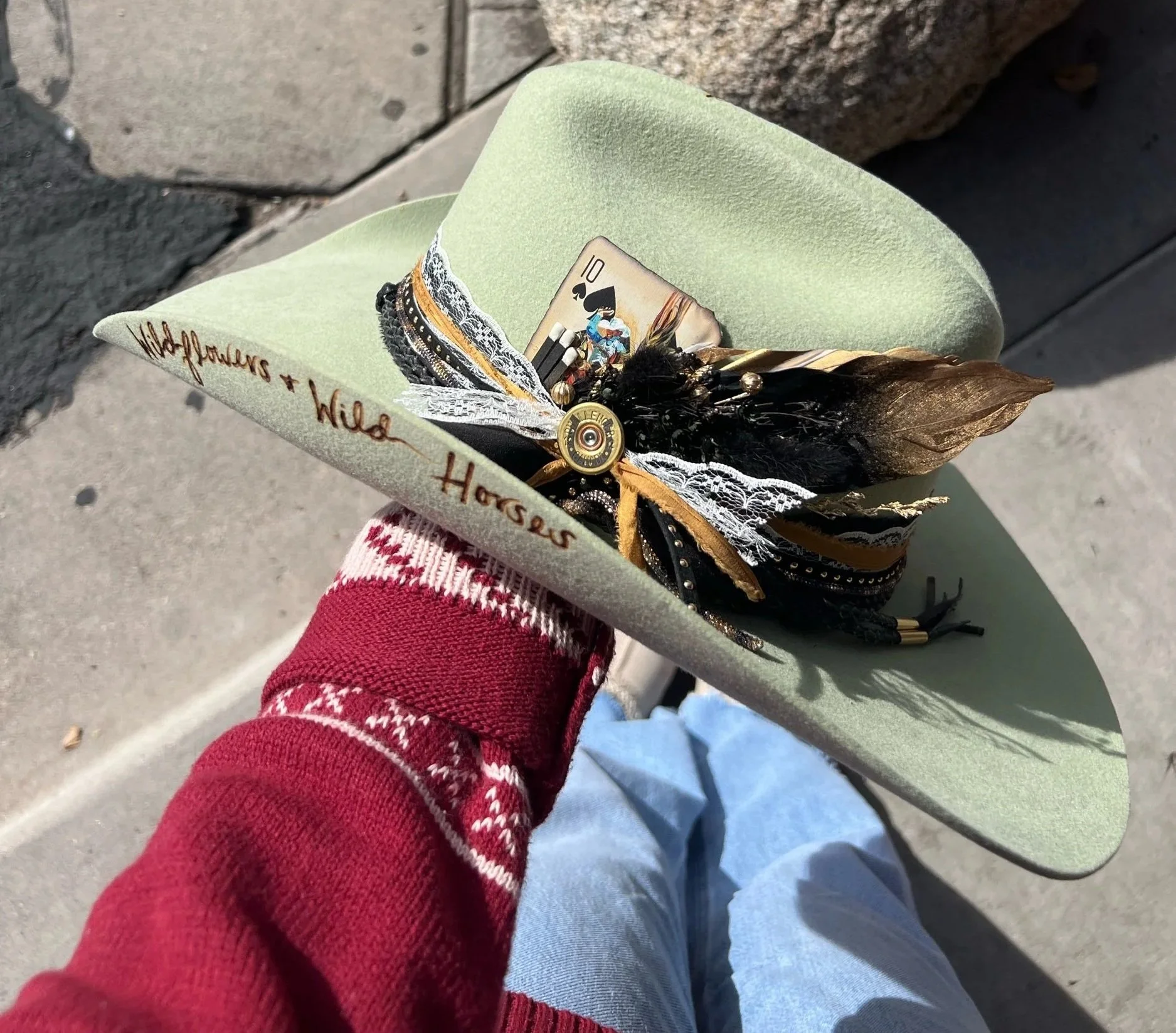Wildflowers and Wild Horses Custom Hat