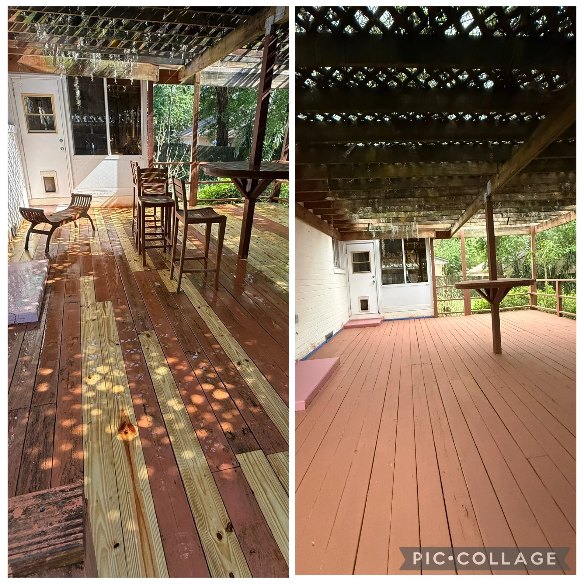 Woof deck painting