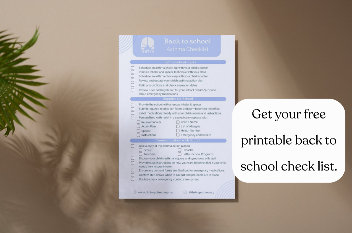 Back to school asthma checklist