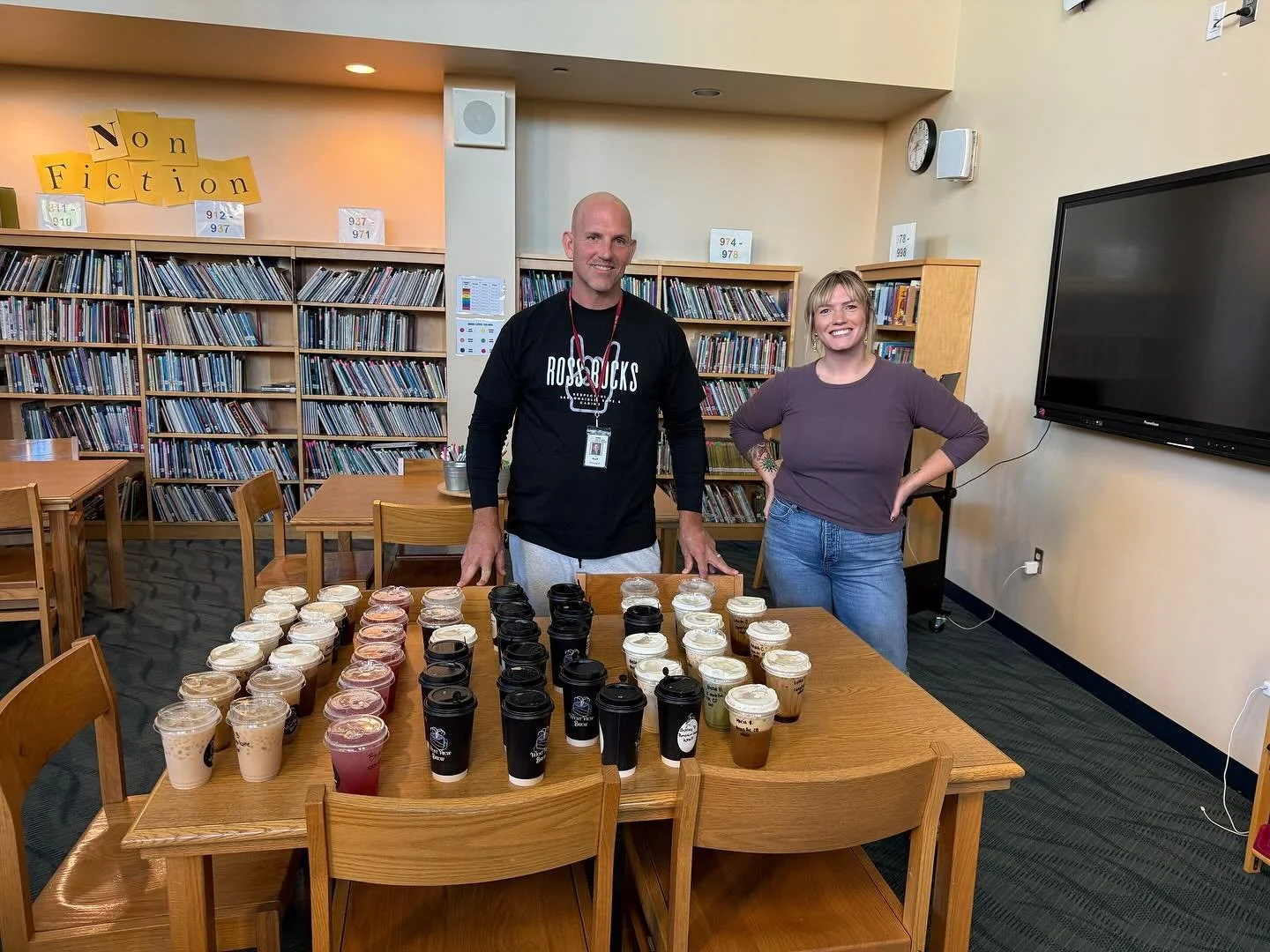 A huge thank you to Ross Elementary School for being the first school to utilize our delivery option and for starting strong with over 50 drink orders this morning! We&rsquo;re so grateful for your support and so excited to offer this new service to 