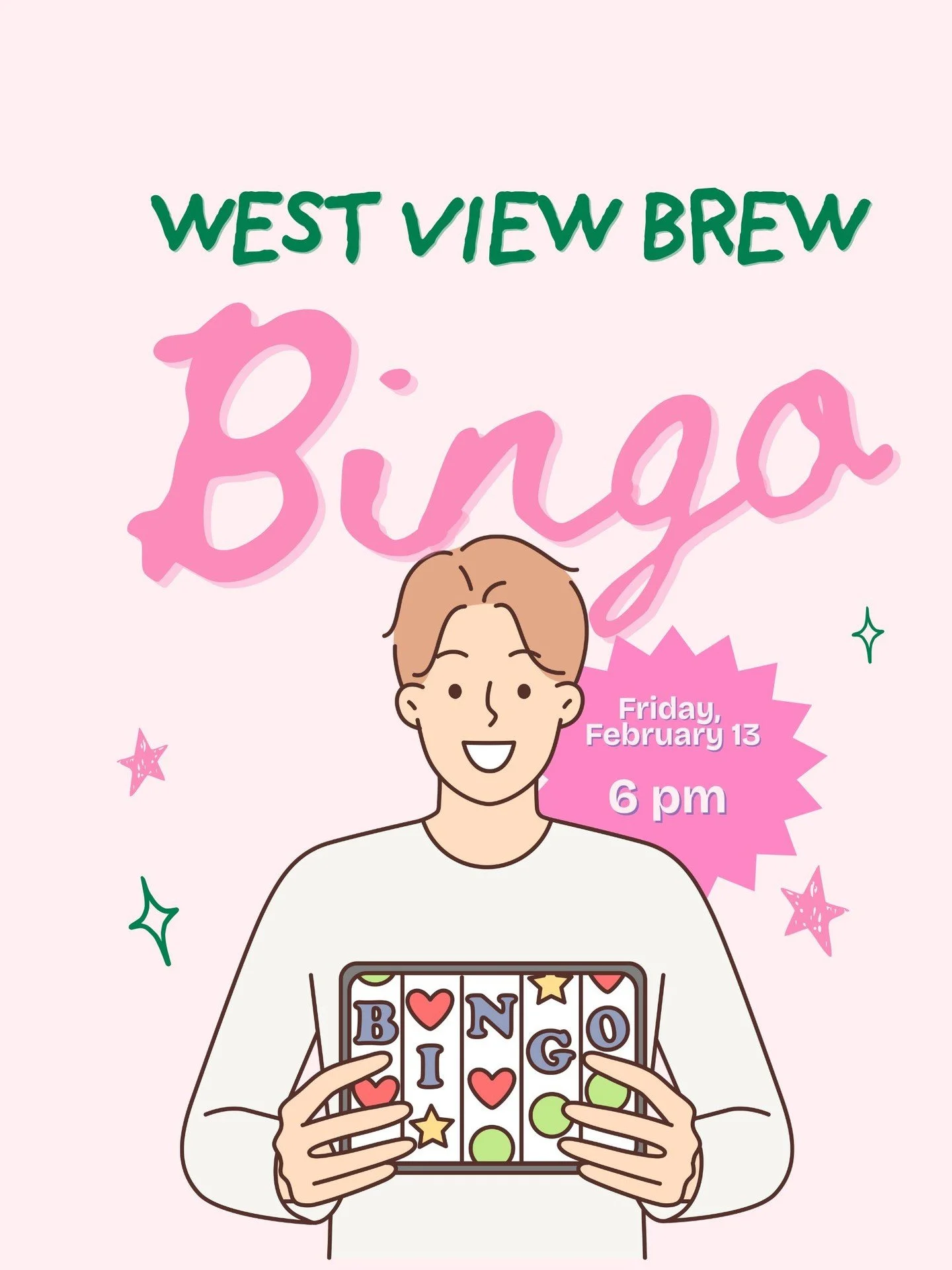 🎉 BINGO IS COMING! 🎉

📅 February 13, 2026 | ⏰ 6:00p
More info to come &mdash; save the date!

🎟️ Tickets available! Buy now. It fills up fast!
https://loom.ly/jl3MHKc