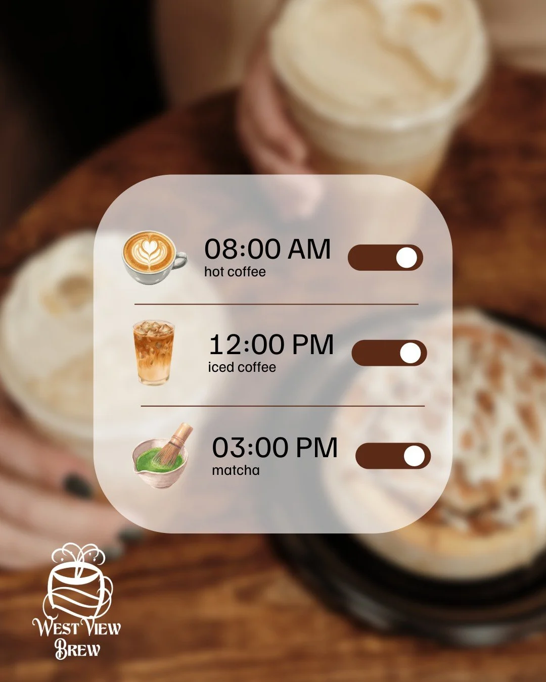 We're here for your morning ritual... 
and your afternoon ones, too. 😏