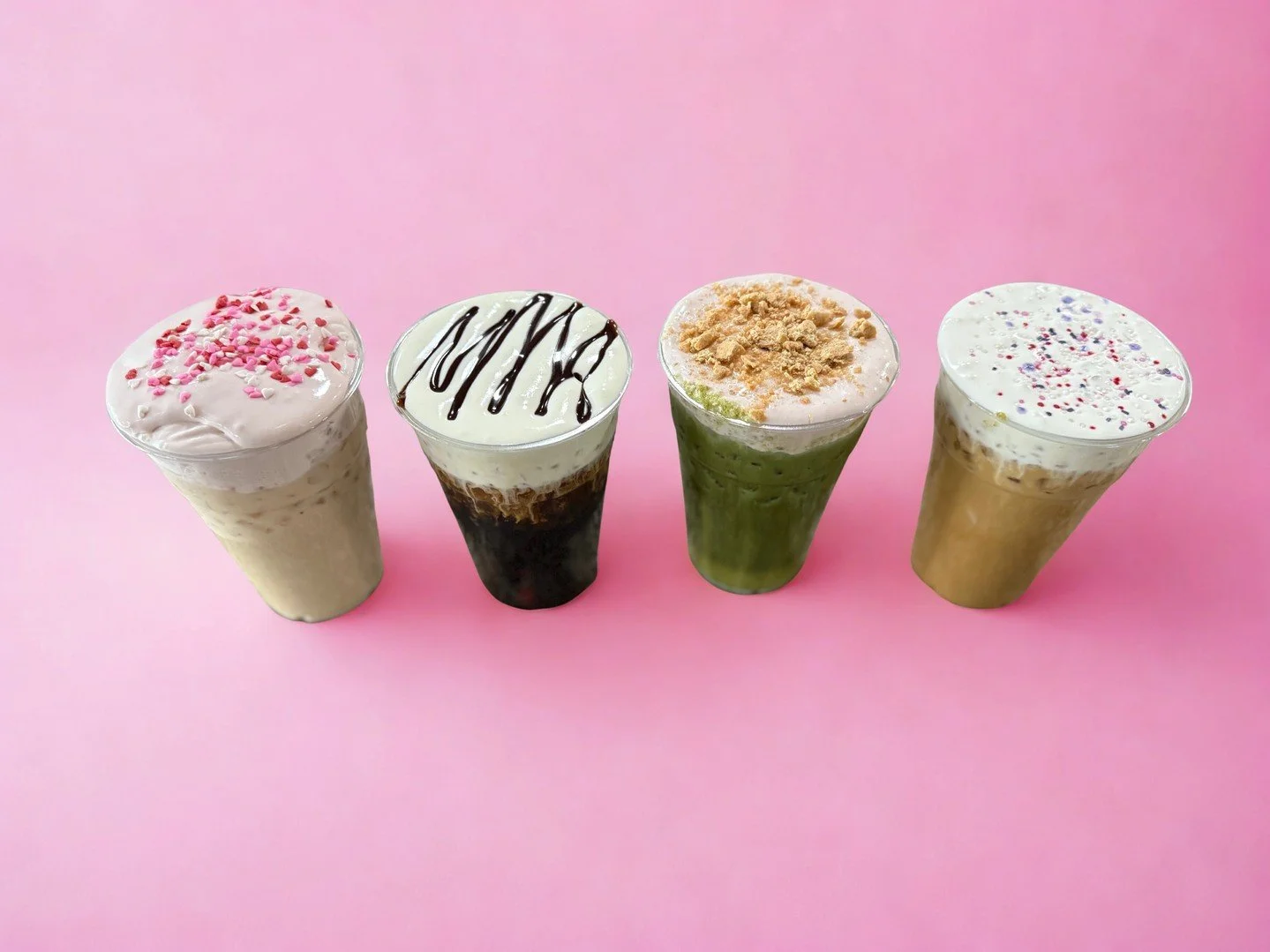 ✨ Weekly Drink Specials ✨

Beary In Love Matcha
Brown sugar cinnamon matcha with strawberry cold foam and teddy graham crumble

Sugar Cookie Crush Latte
Sugar cookie latte topped with lavender cold foam and sugar cookie crumbles

Pistachio Love Affai