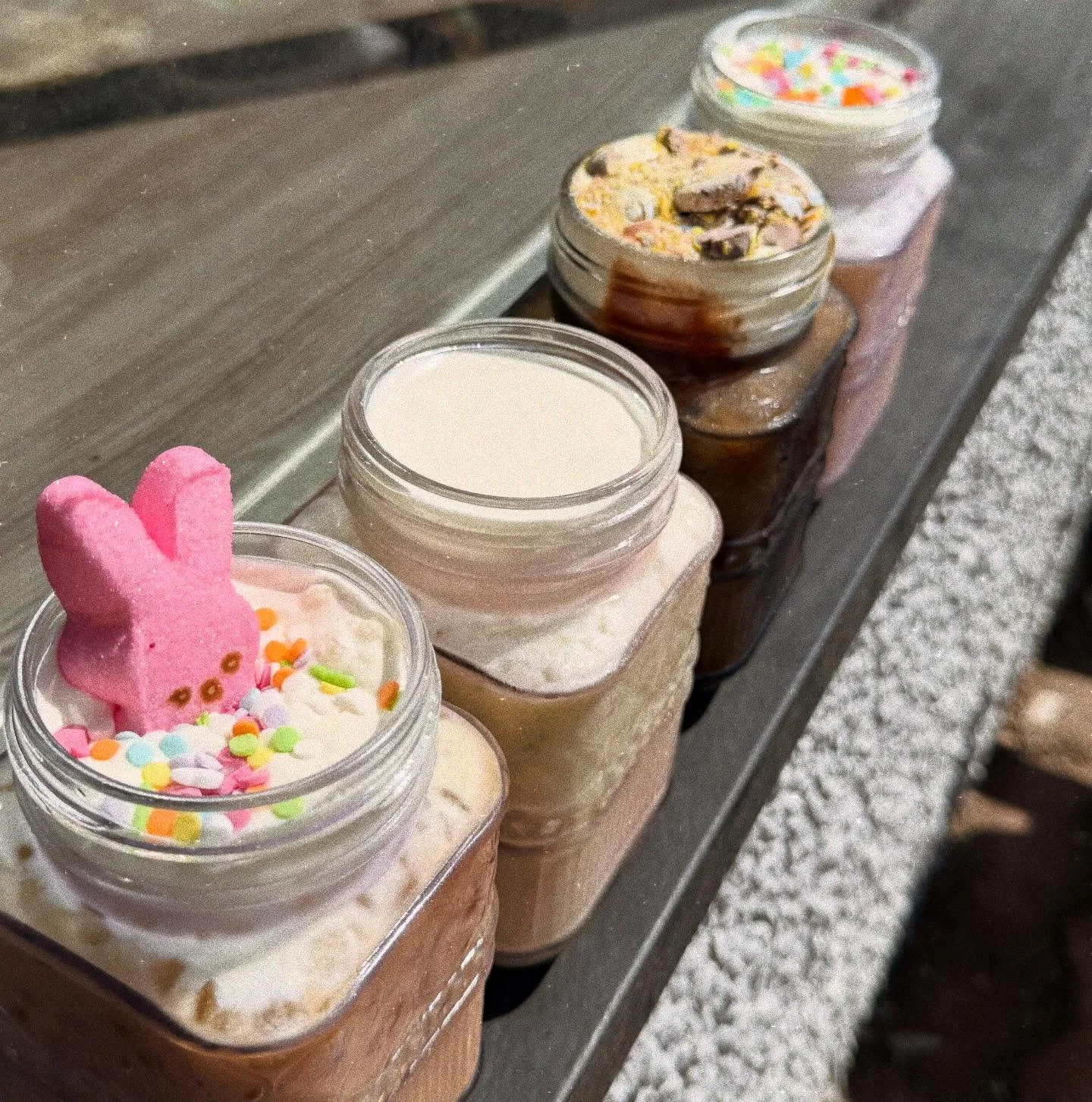THIS WEEKS LINEUP

✨AVAILABLE NOW✨

Lil Bo Peep Latte 
Toasted marshmallow latte with cold foam and a peep for cuteness reasons

Coconut Cream Egg Matcha 
Matcha + coconut puree + white chocolate + vanilla cold foam and chocolate shavings 

Cadbury C