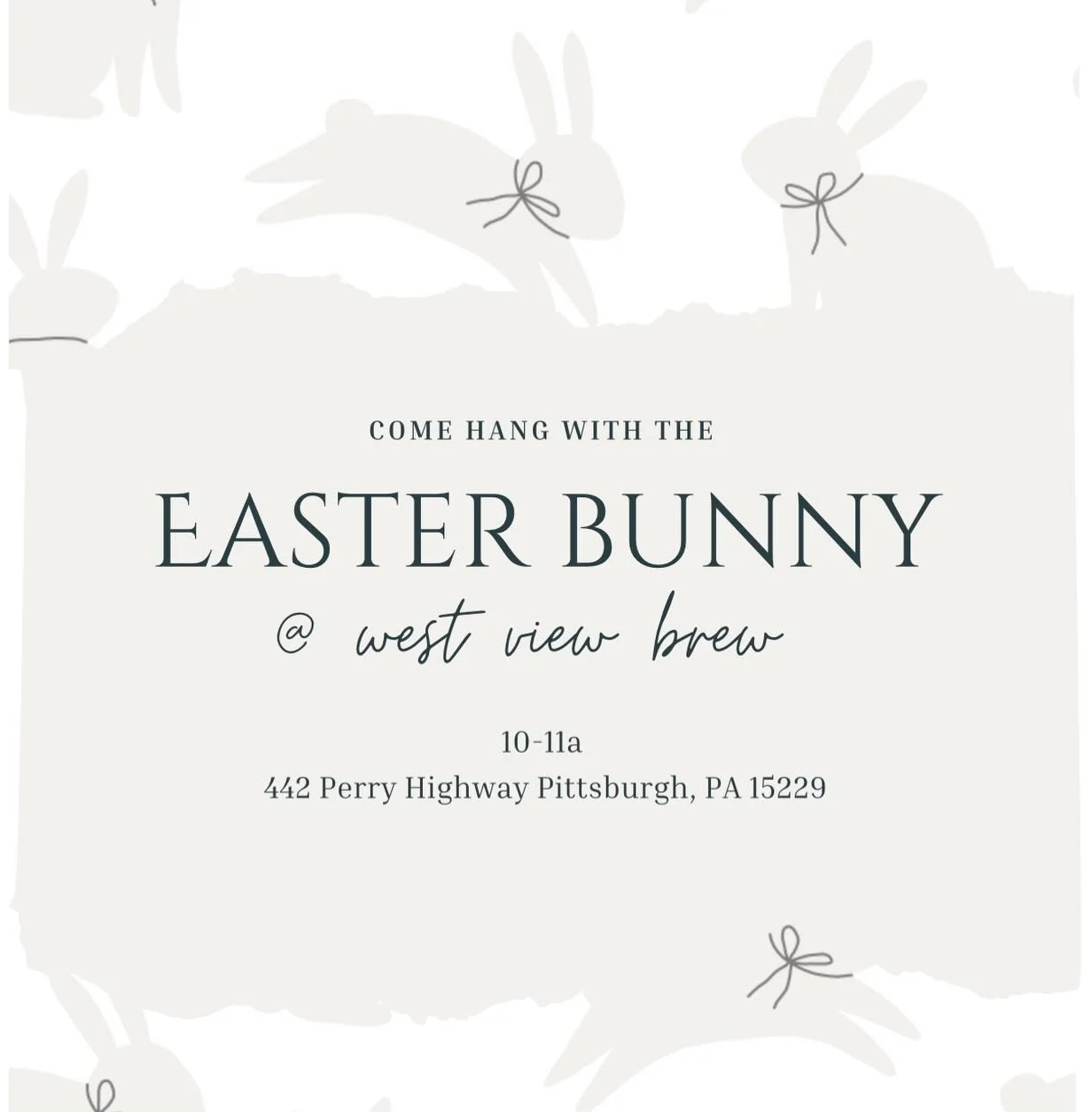 Any plans Sunday? 

Come see a very special guest at West View Brew from 10-11! 

3/29 &bull; 10-11a