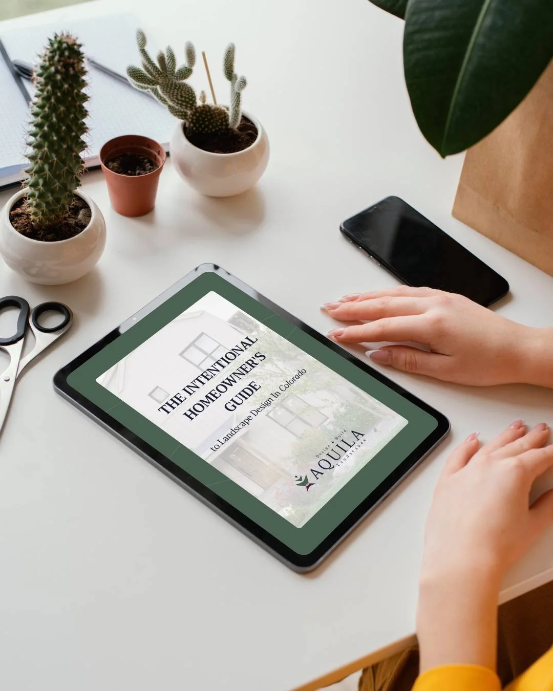 Hailey Osborne designs specializes in design professionals. This carousel ad for Aquila Landscapes was created to grow the new studio's email list.