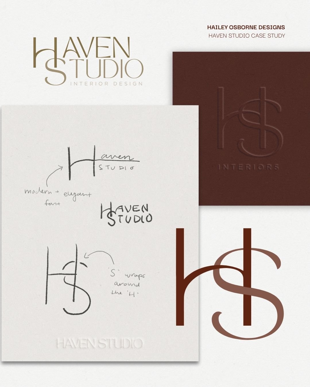 Logo design for Haven Studio case study by Hailey Osborne Designs