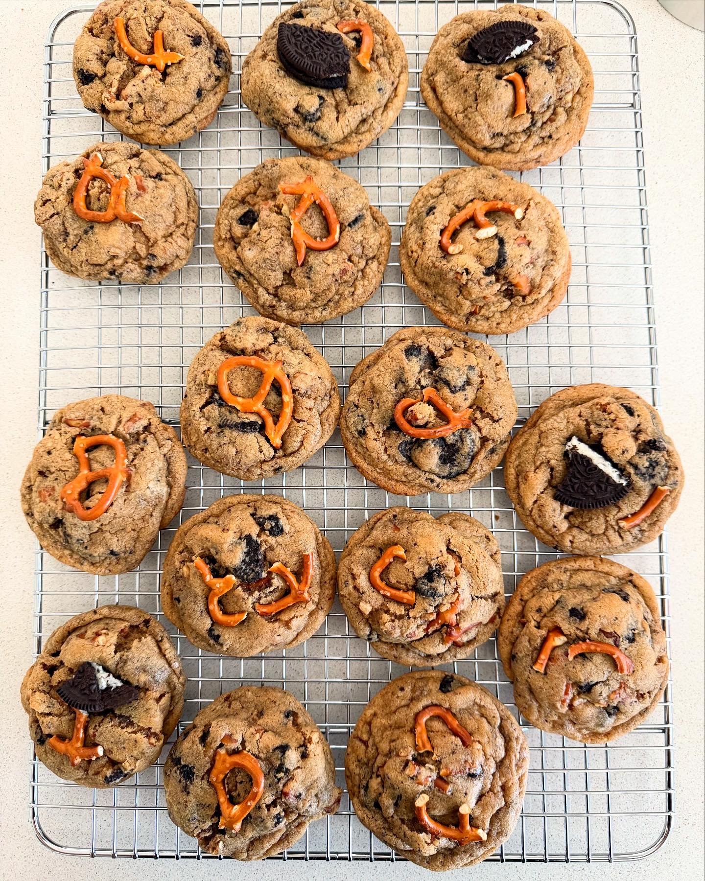 Loaded Oreo Pretzel Cookies