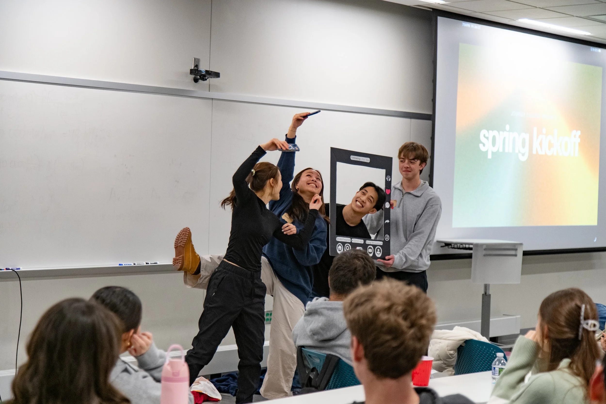 UIUC students performing a skit at Journey College Christian Fellowship.