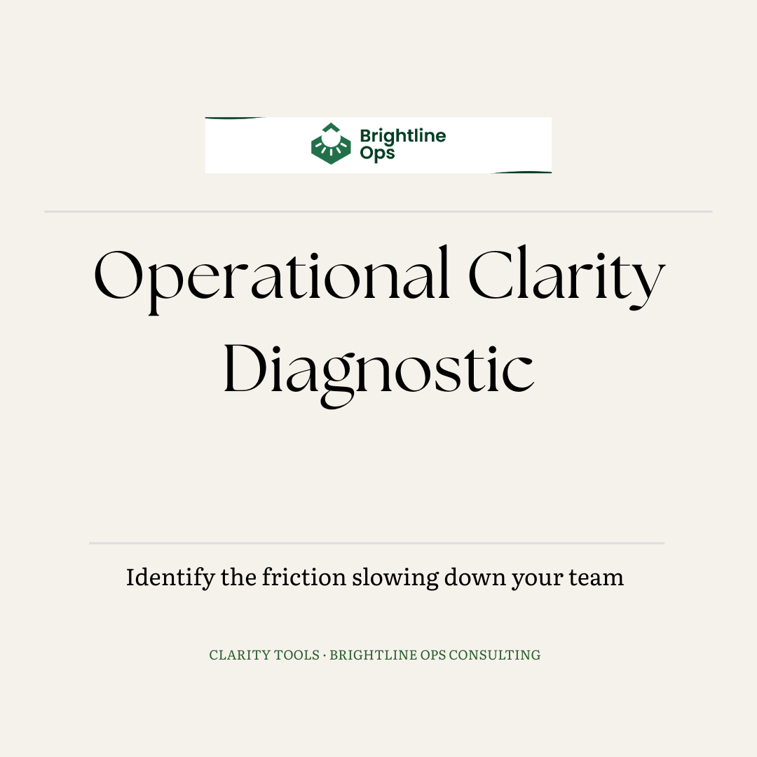 Operational Clarity Diagnostic: Is Friction Slowing Your Team Down?