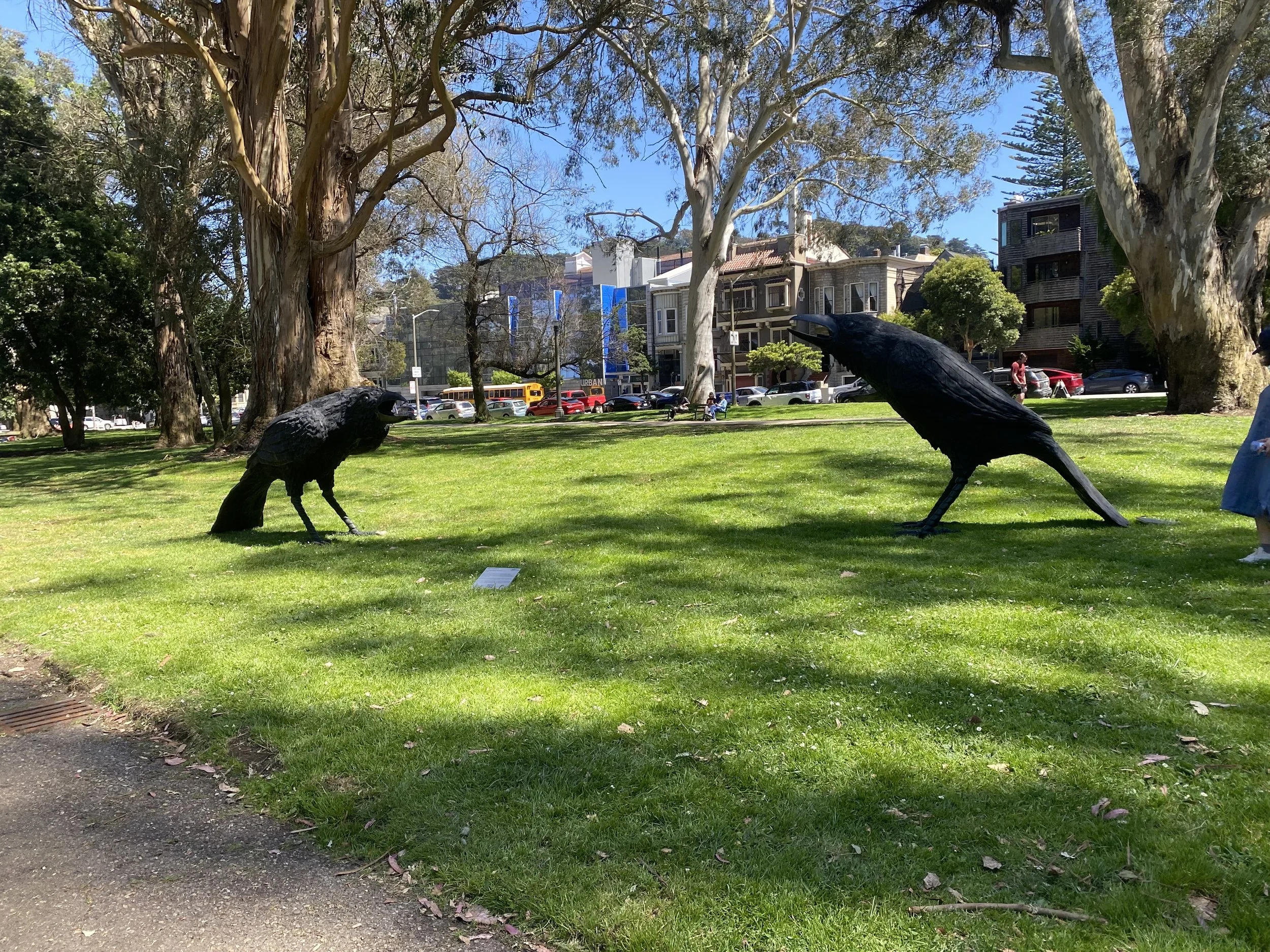 Large, Scary Crow Sculptures Installed on Panhandle as Part of 'Big Art Loop' (SFist)
