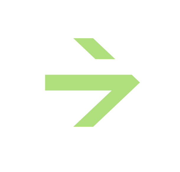 Logo d'une flèche pointant vers la droite avec une forme angular, en vert clair sur fond noir.