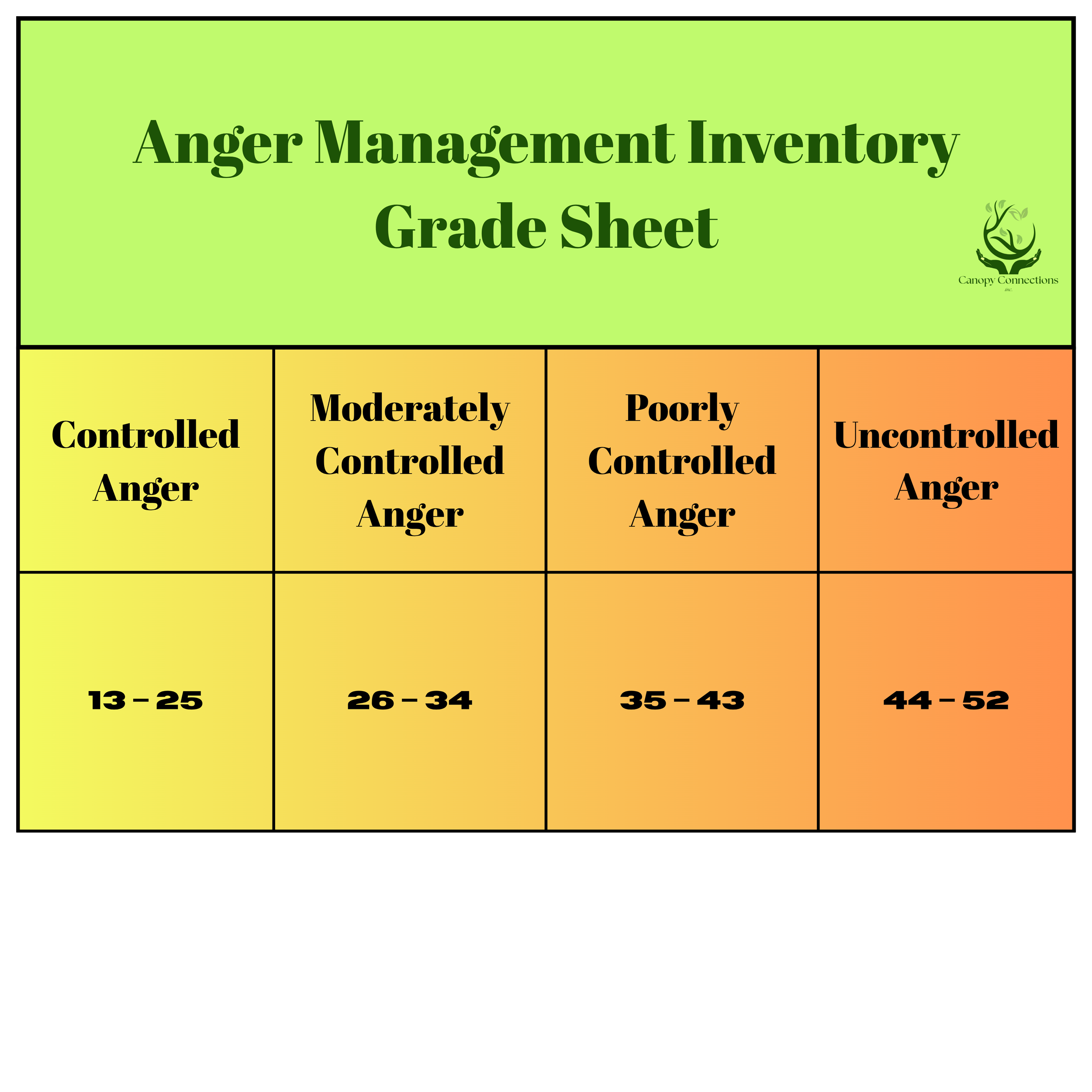 Anger Management Assessment — Canopy Connections