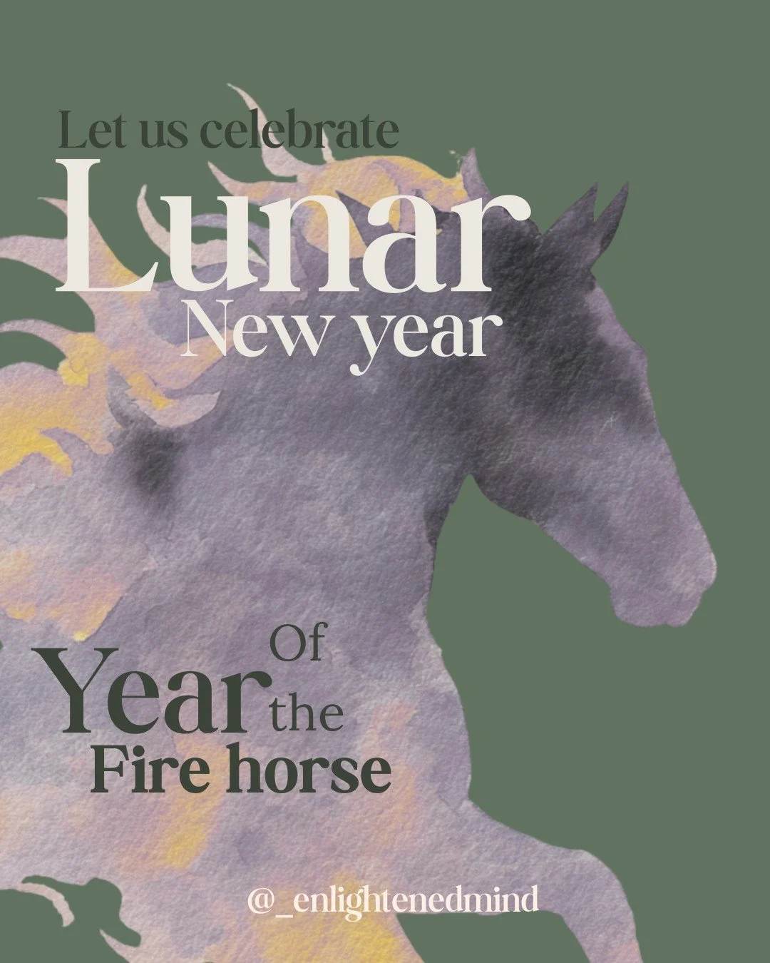 Happy Lunar New Year 🧧🐎✨
Welcome to the Year of the Horse &mdash; a symbol of strength, freedom, and forward movement.

As you step into this new cycle, remember:
✨You don&rsquo;t have to sprint.
✨You don&rsquo;t have to prove your power.
✨You don&