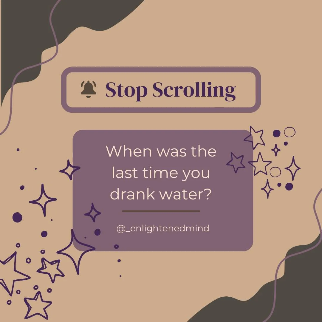 Wellness check 🖤
Have you had water today?

Not coffee. Not energy drinks. Not &ldquo;just a sip.&rdquo;
Actual, nourishing, body-loving water.

Your brain, your mood, your energy&mdash;they all need it more than you think.
This is your reminder to 