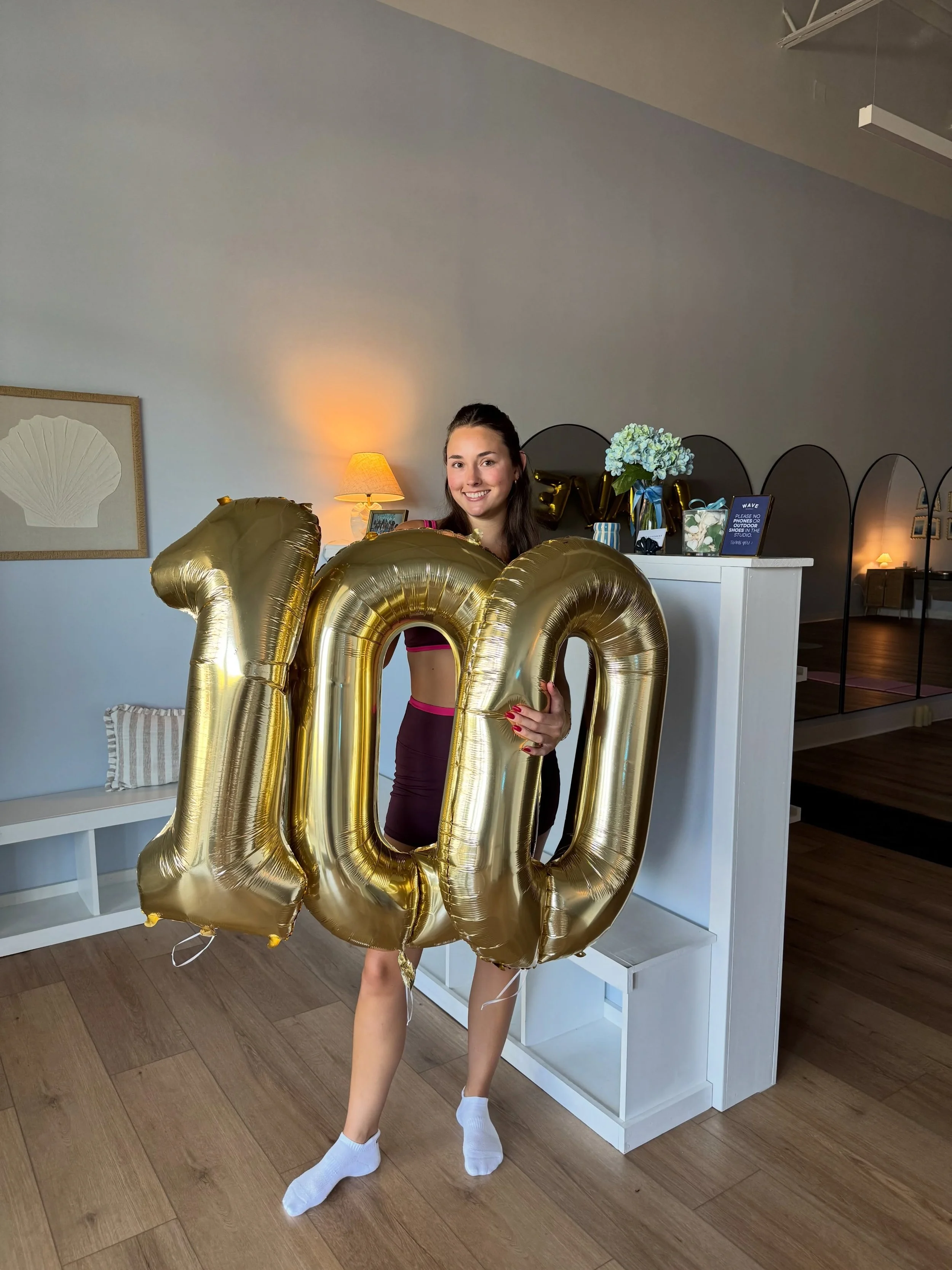 ✨ 100 CLASSES FOR MORGAN! ✨

Our second member to join the 100 Club, and we couldn&rsquo;t be more proud. Morgan has been such a fun, consistent, and special part of the Wave community. She&rsquo;s a joy to have in class and chat all things DWTS! 

1
