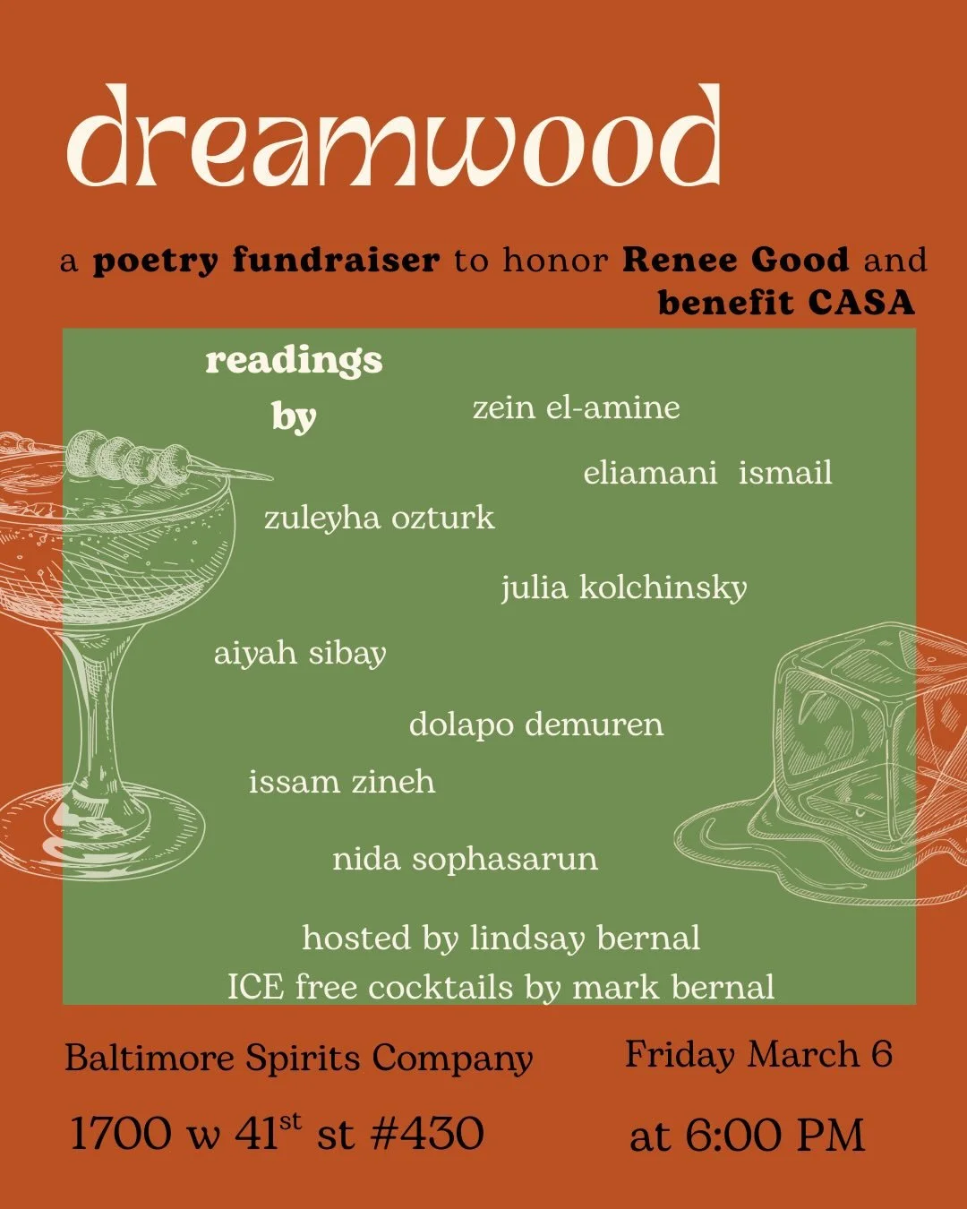 co-star says come and see the dreamwood reading at baltimore organized by @not_a_caryatid and mark bernal 🍒📚

co-star also says to say masallah to my friends 🧿💕