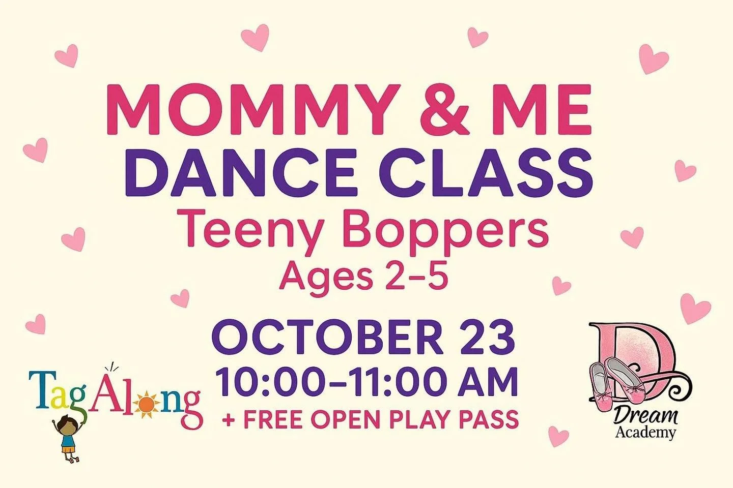 Register today for our 2nd Mommy & Me dance class with Miss Sabrina!!! We had so much fun at the last class!✨