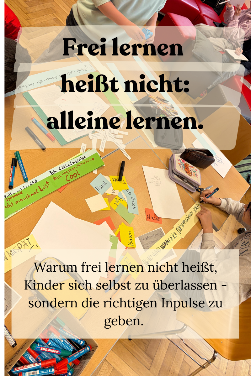 Frei lernen heißt nicht: alleine lernen
