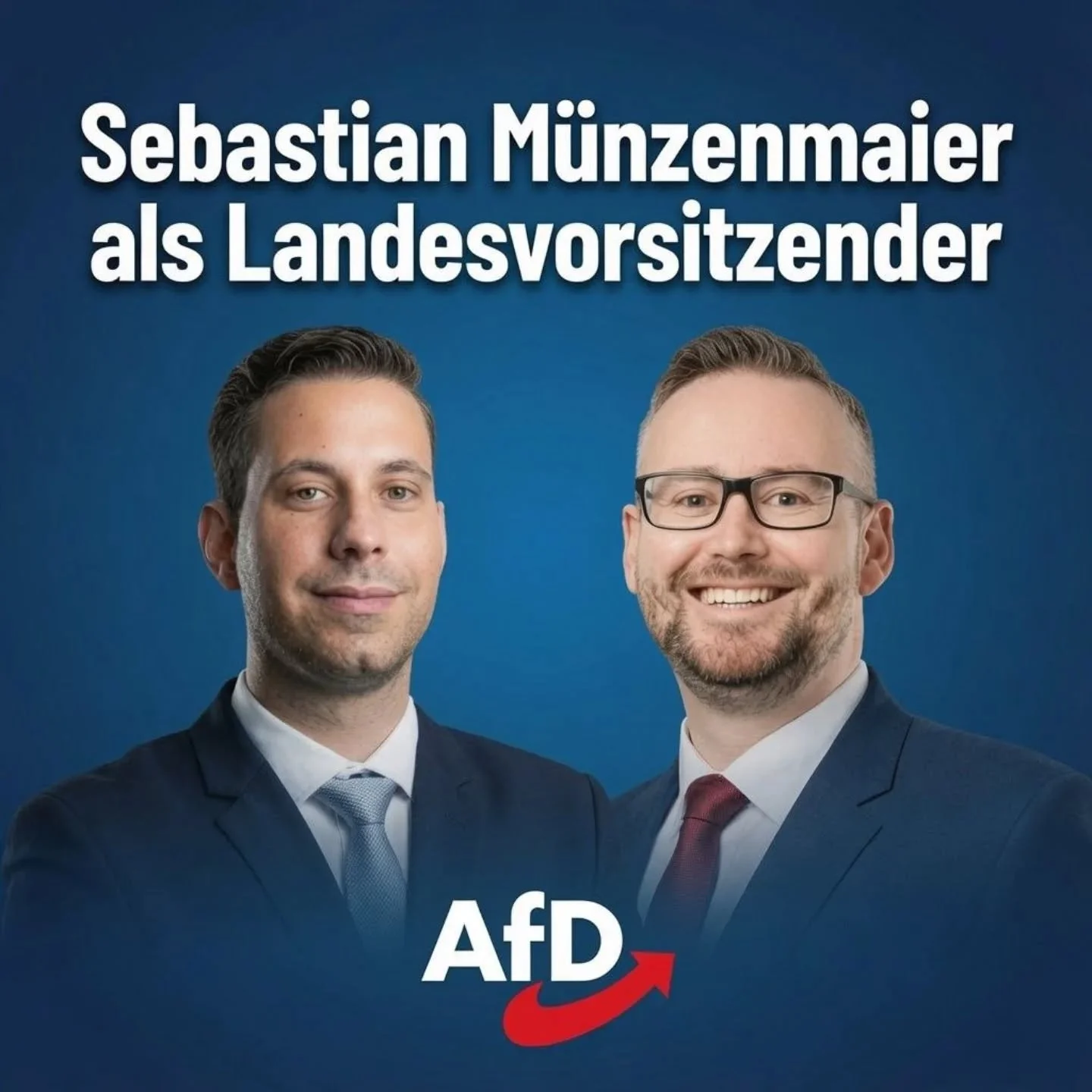 Sebastian M&uuml;nzenmaier als Landesspitze 🇩🇪💙

Ganz Deutschland steckt in einer Krise, die wir seit Jahrzehnten nicht erlebt haben. Egal ob in Sachen Migration, Infrastruktur, Wirtschaft oder Sozialsystem - &uuml;berall br&ouml;ckelt es. 
Und zu