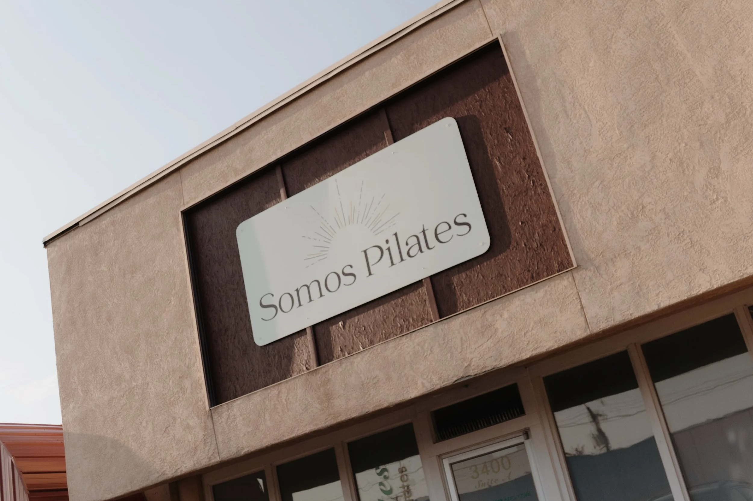 Front exterior of Somos Pilates studio in Albuquerque.