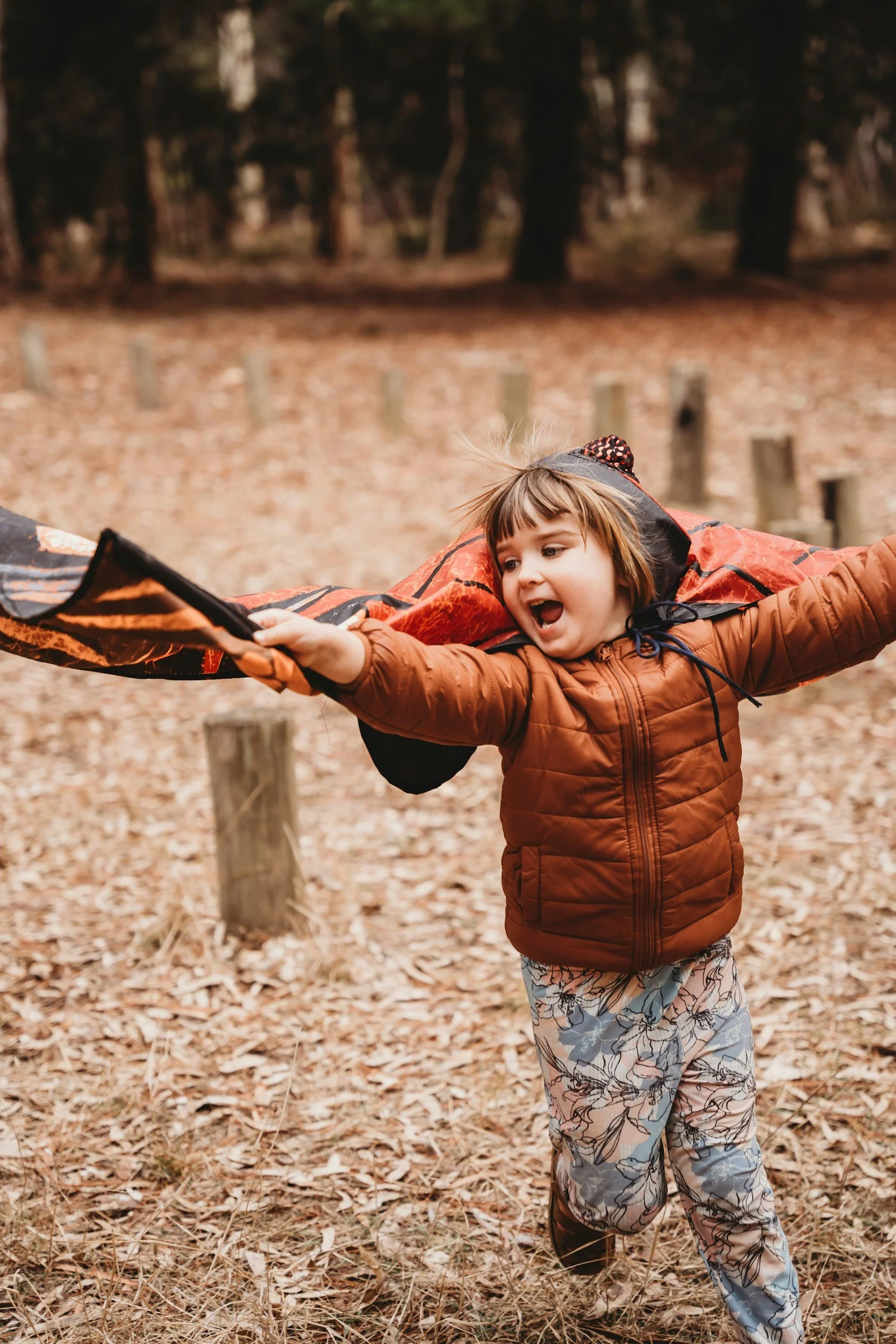 child dancing outside montessori method
