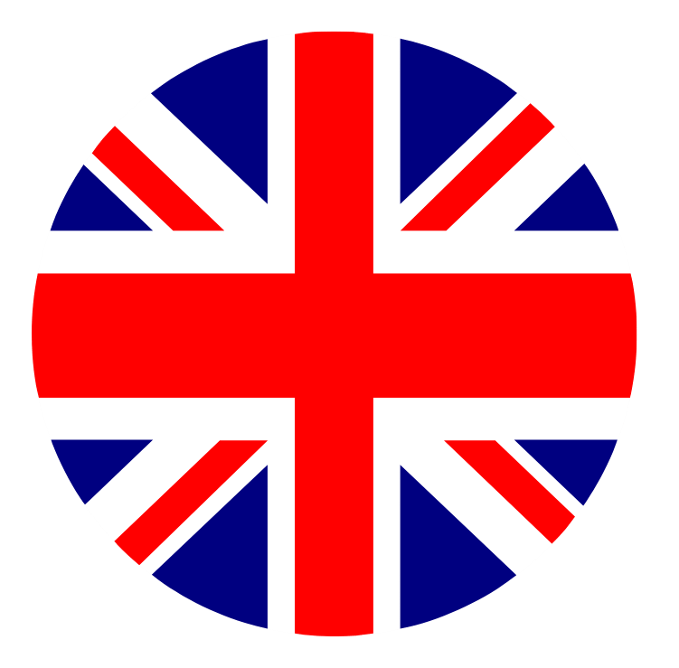 Englische Flagge rund