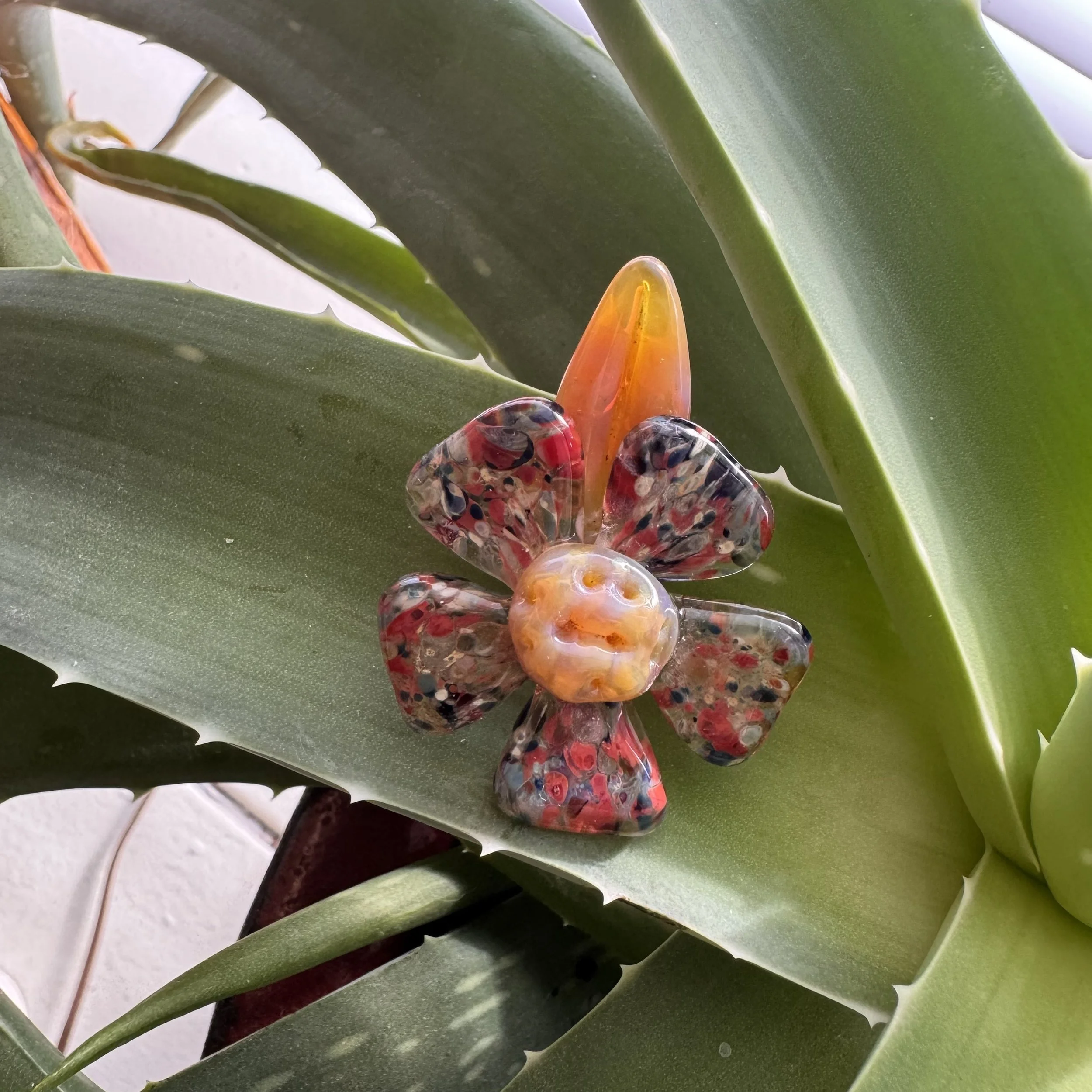 Speckled Flower Pendant