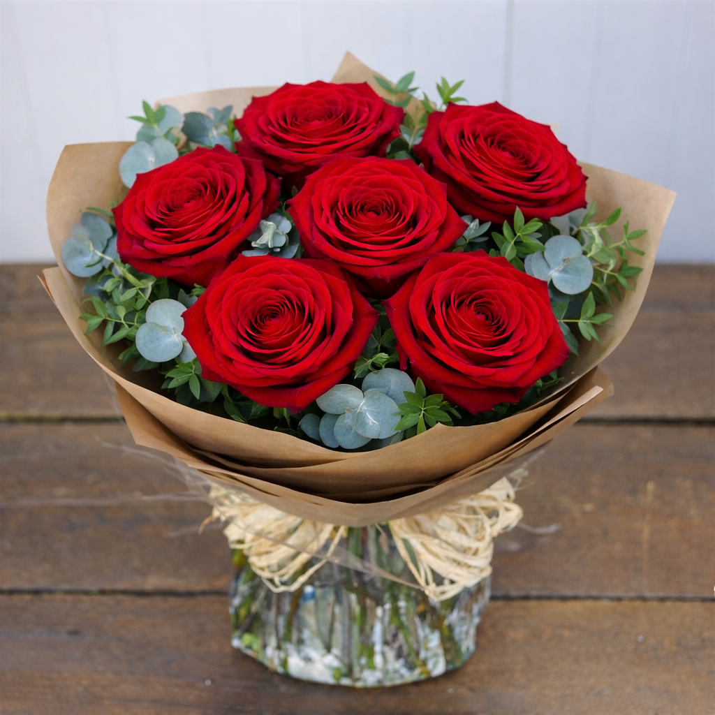 Half A Dozen Luxury Red Rose Gift Box