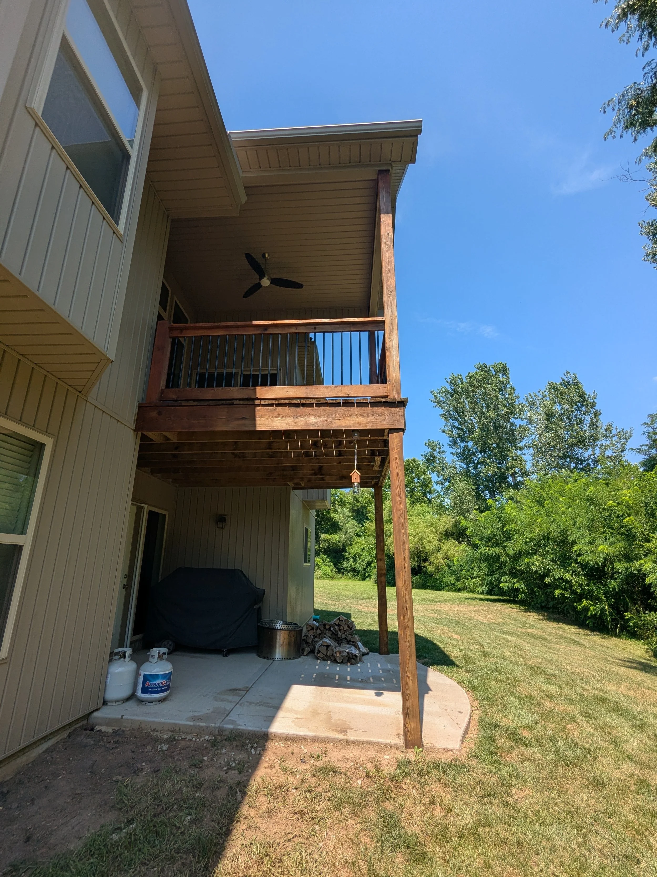 Deck staining