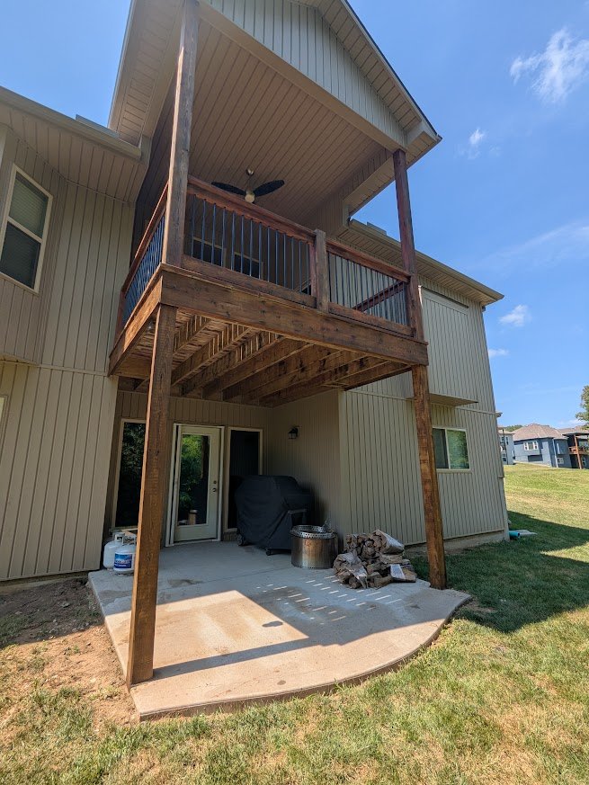 Deck staining