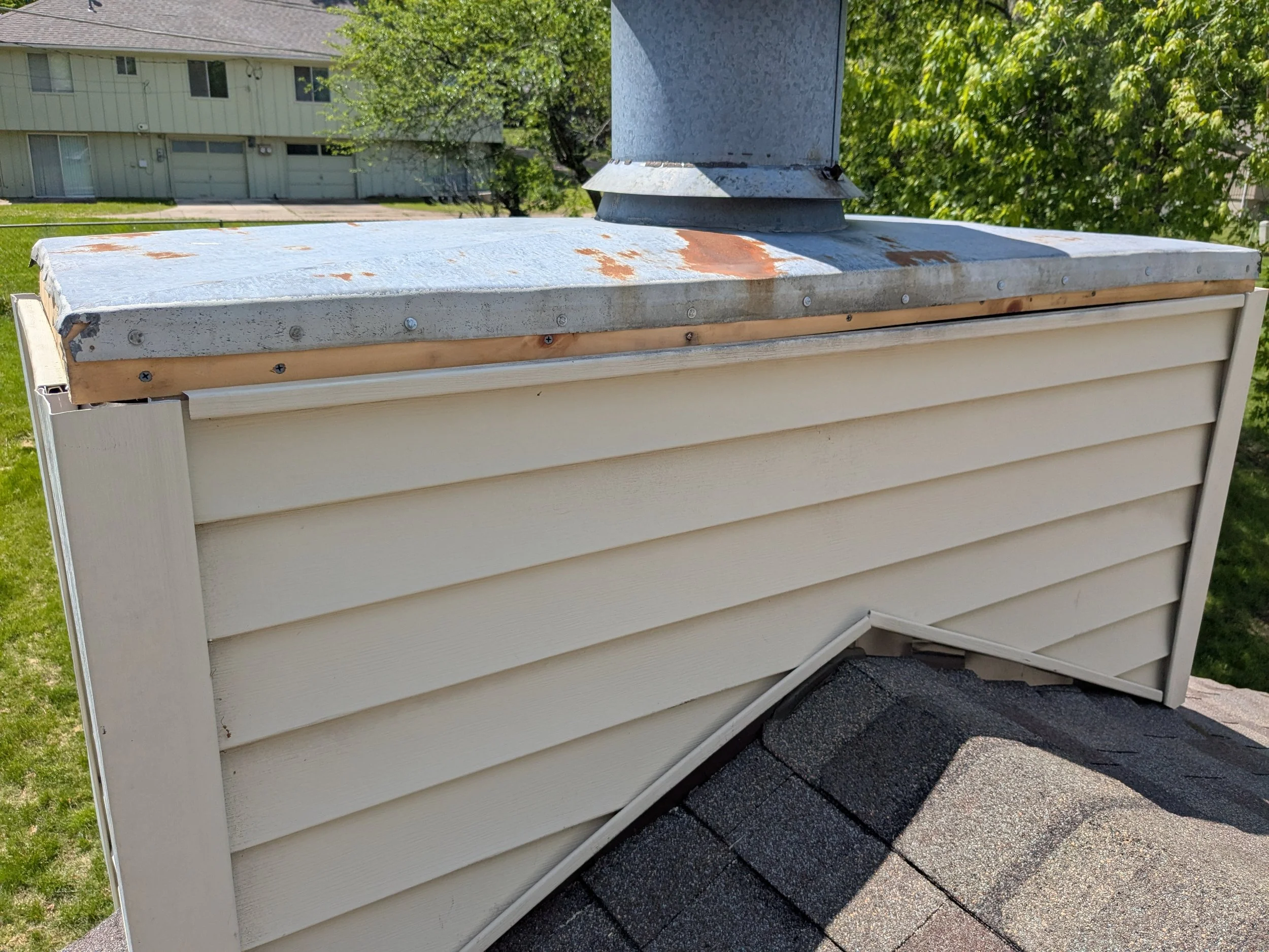 Chimney wood rot repair