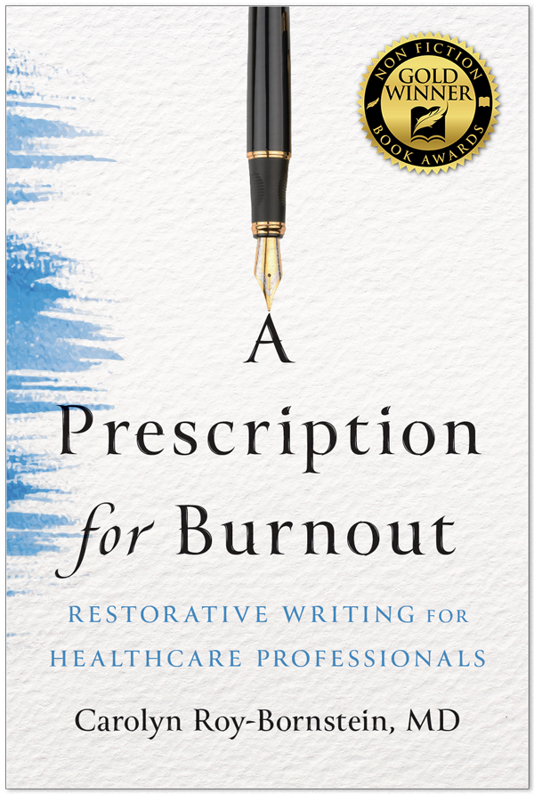 A Prescription for Burnout Book Cover with Non Fiction Gold Winner Medal