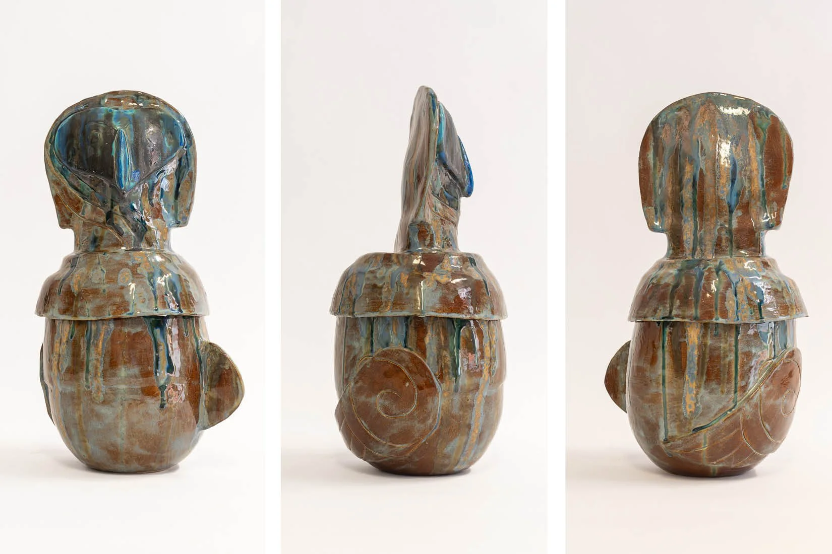 The Wise. Dimensions 35 cm H x 18 cm Diameter. Materials: high temperature stoneware and high temperature glazes. 2026