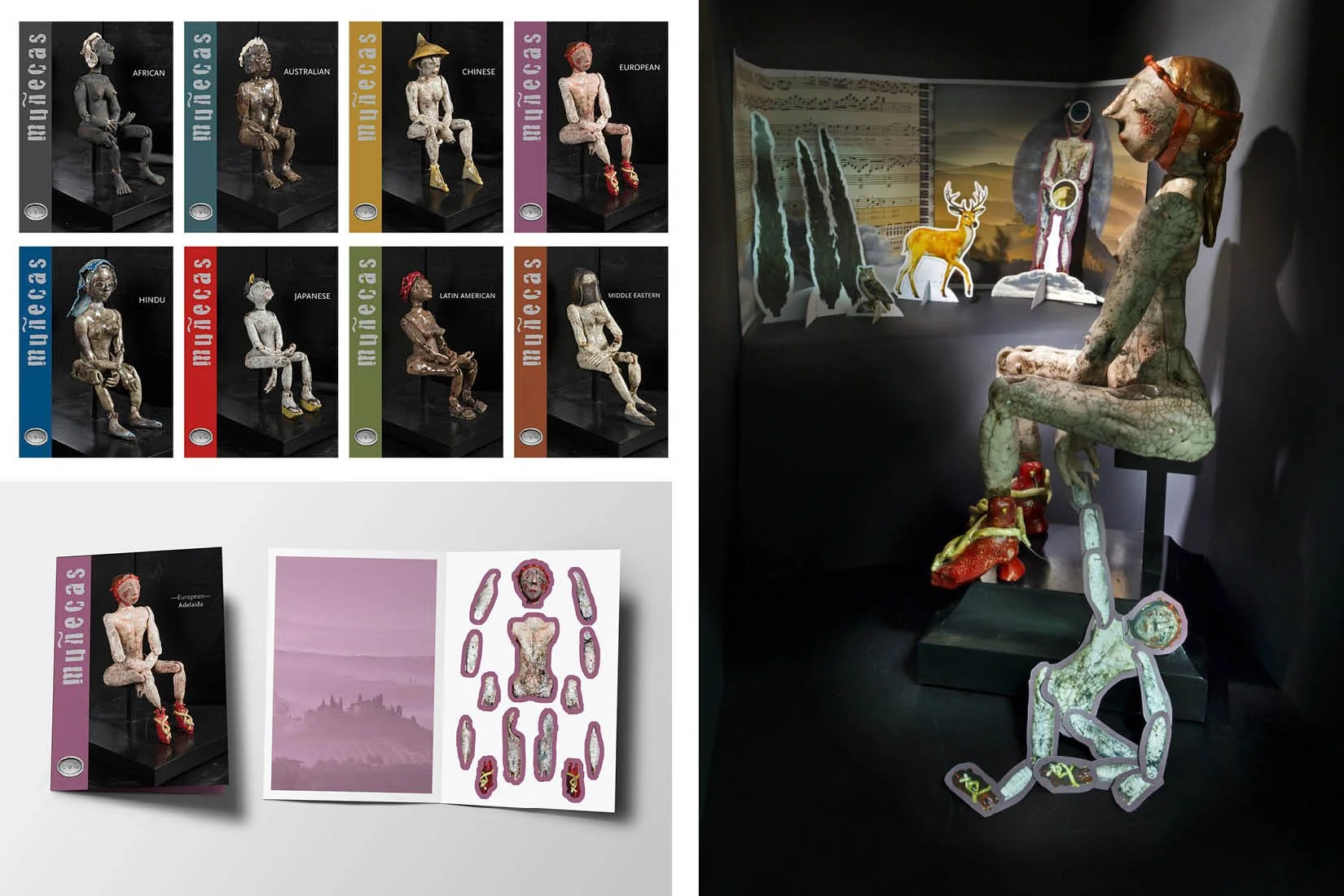 Cut-out diorama book. Dimensions: 21 cm x 29.7 cm (individual pages) 84 cm x 29.7 cm (fully unfolded). Materials: Paper. Technique: Offset print. 2016
