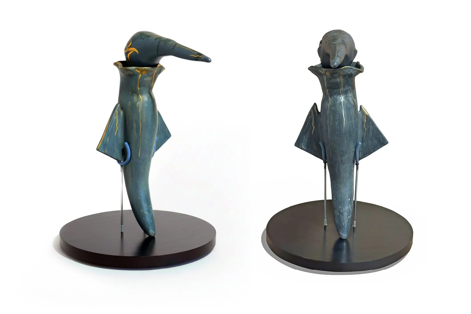 The Witness. 50 cm x 30 cm x 20 cm; Materials: high temperature stoneware and high temperature glazes. 2025.