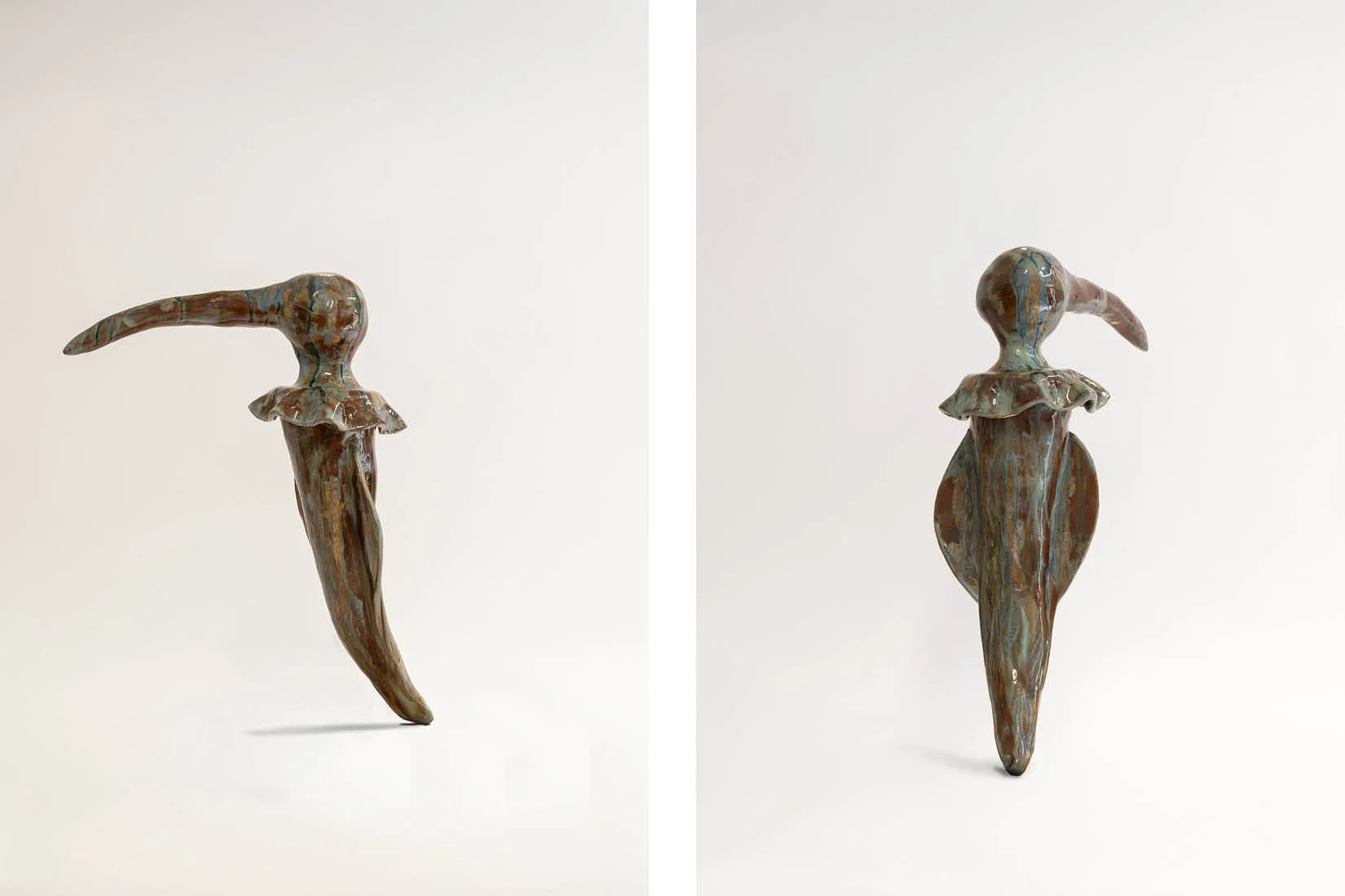 The Witness. Dimensions (h x w x l): 50 cm H x 30 cm W x 20 cm L. Materials: high temperature stoneware and high temperature glazes. 2026