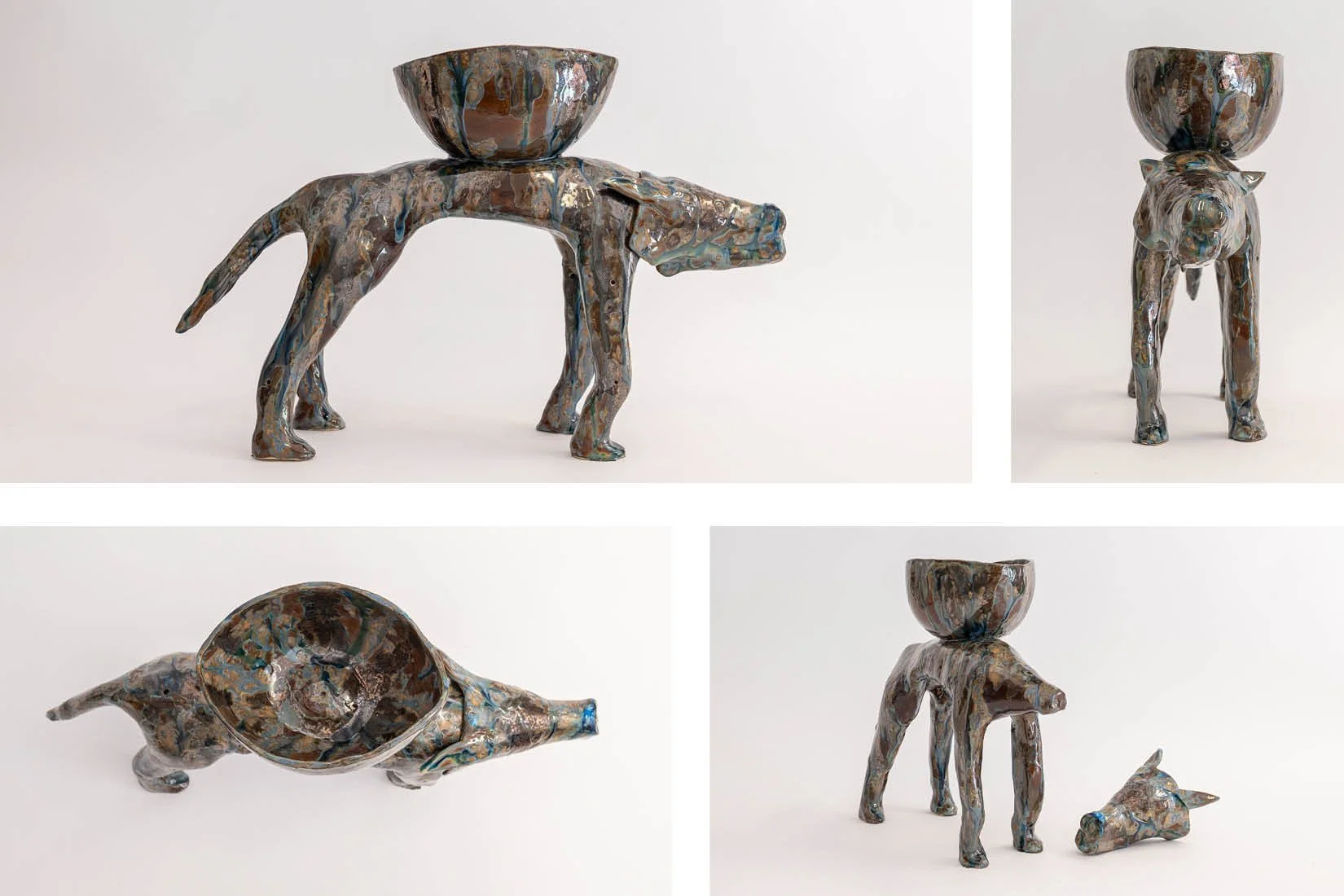 War Boar Dimensions: 35 cm H x 50 cm L x 20 cm W. Materials: high temperature stoneware and high temperature glazes. 2026