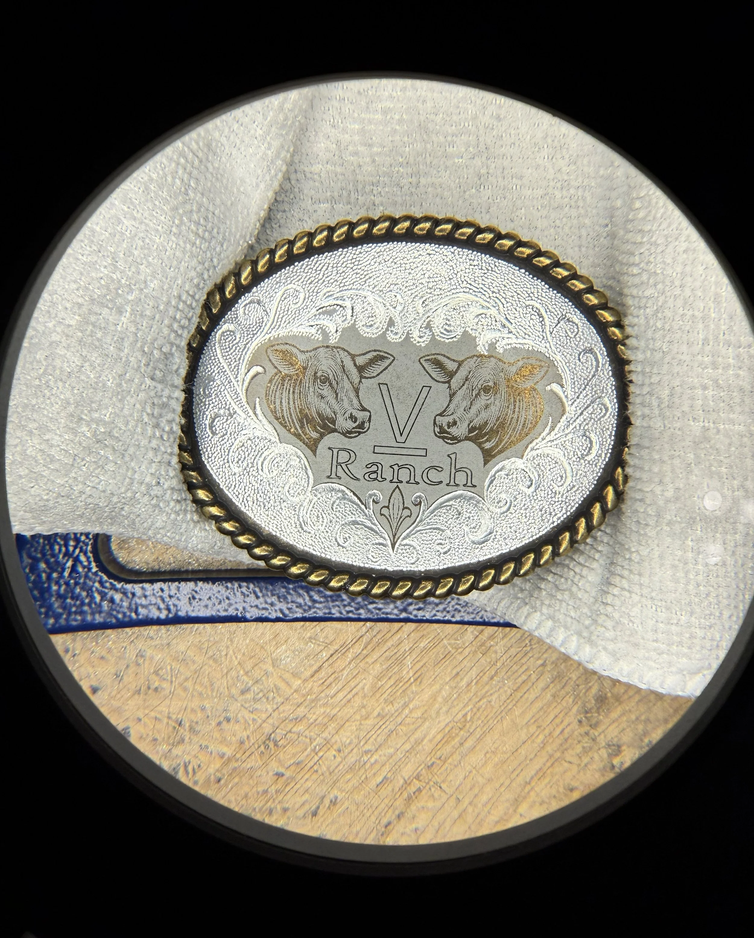 Custom Laser Engraved Ranch Belt Buckle