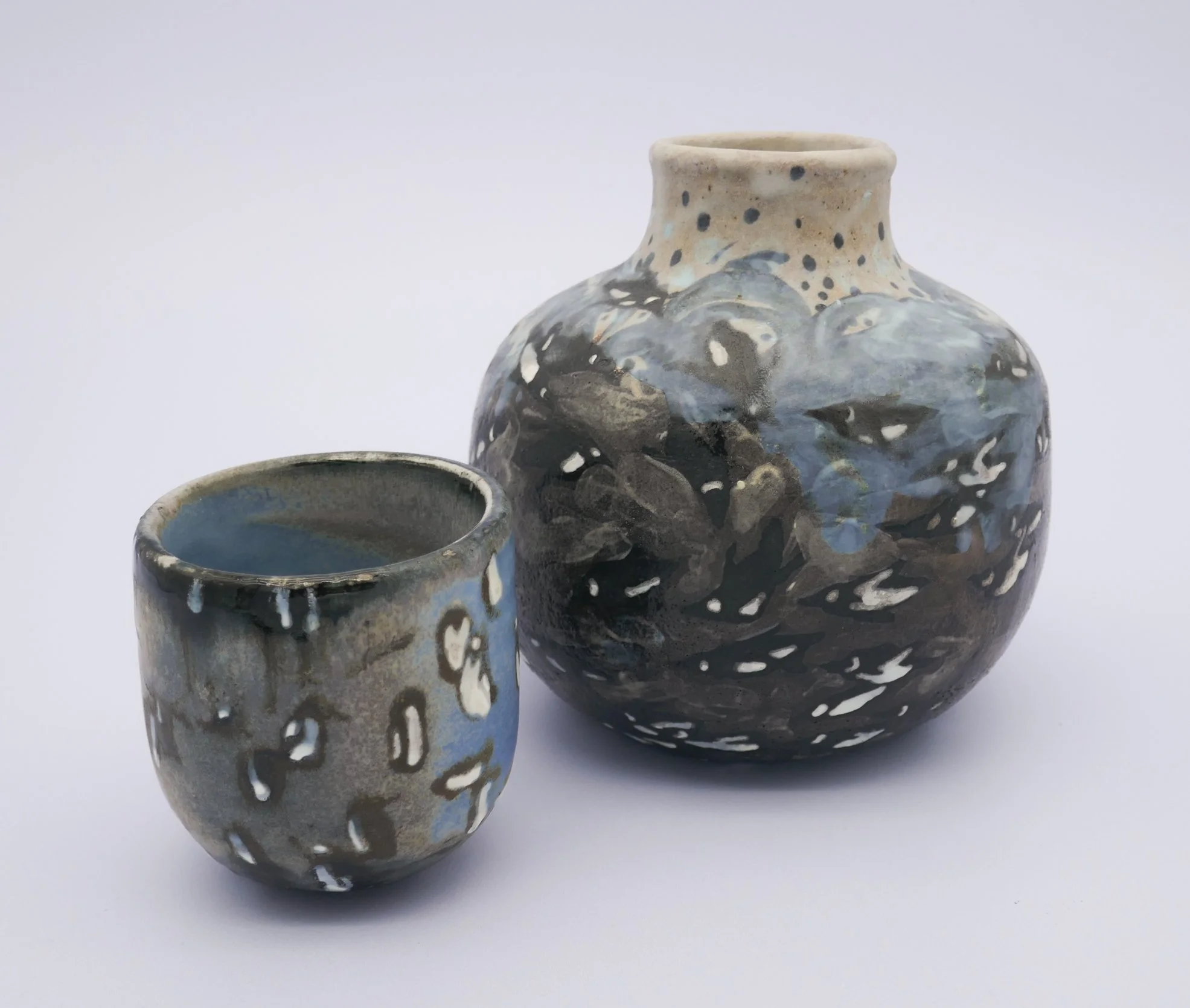 Soda-fired Scribble Vessels